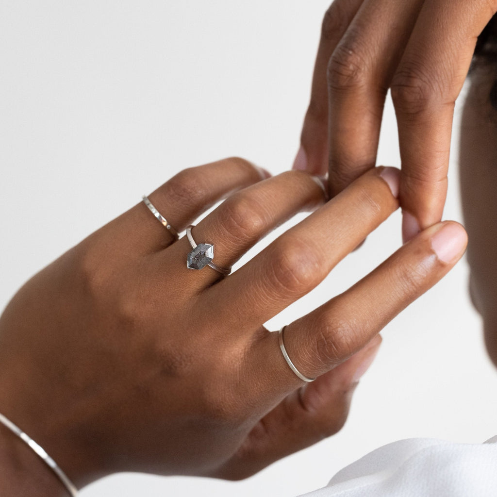 Alexis Russell Fine Jewelry Rings on Models Touching Hands