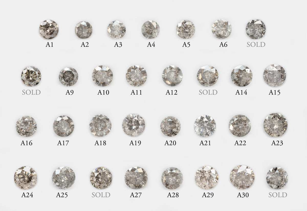 Design Your Round Salt And Pepper Diamond Engagement Ring & Alexis Russell