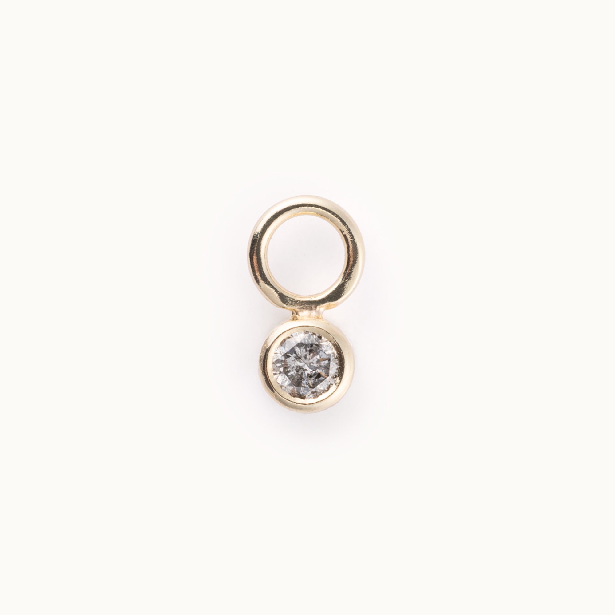 Round Bezel Charm | Yellow Gold