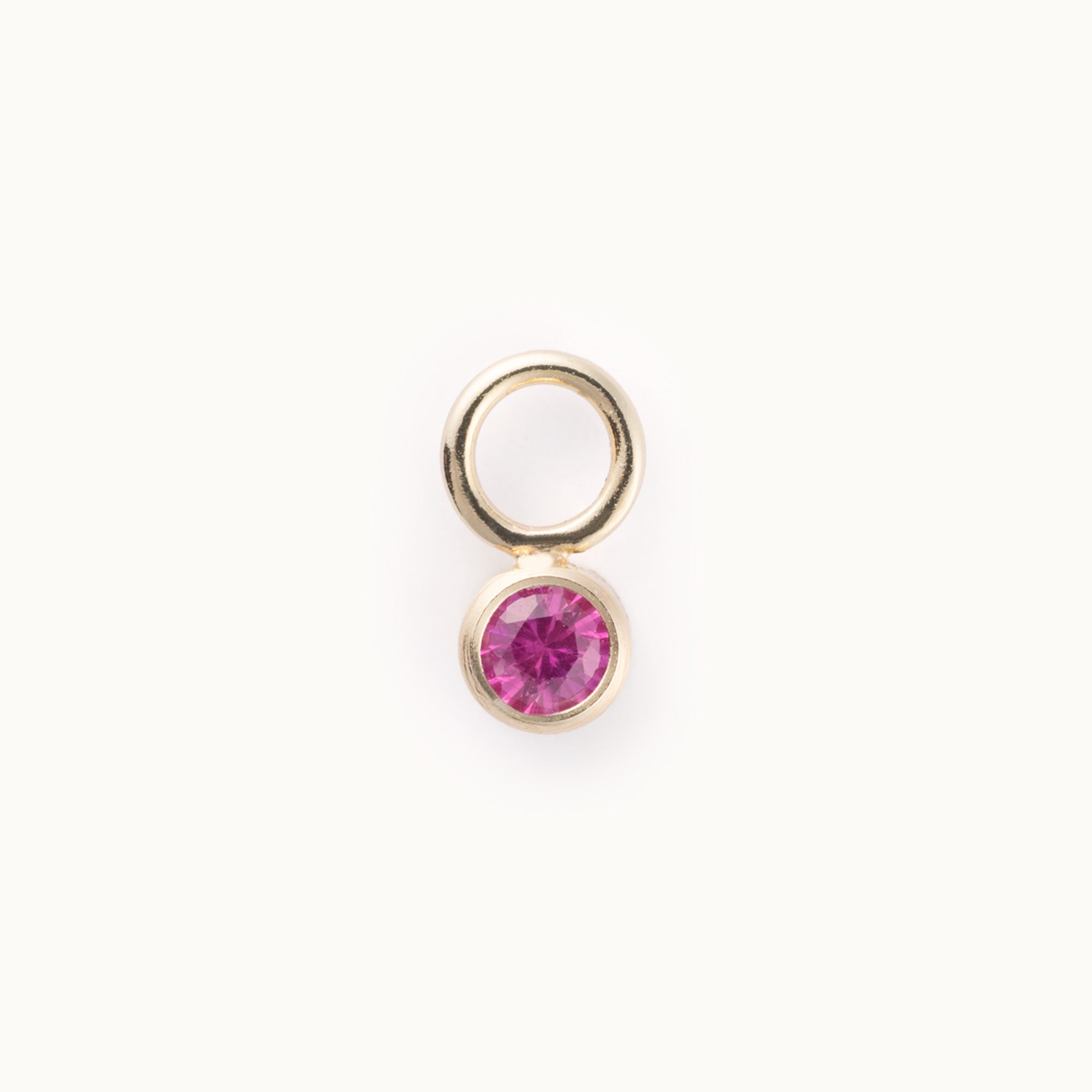 Round Bezel Charm | Yellow Gold