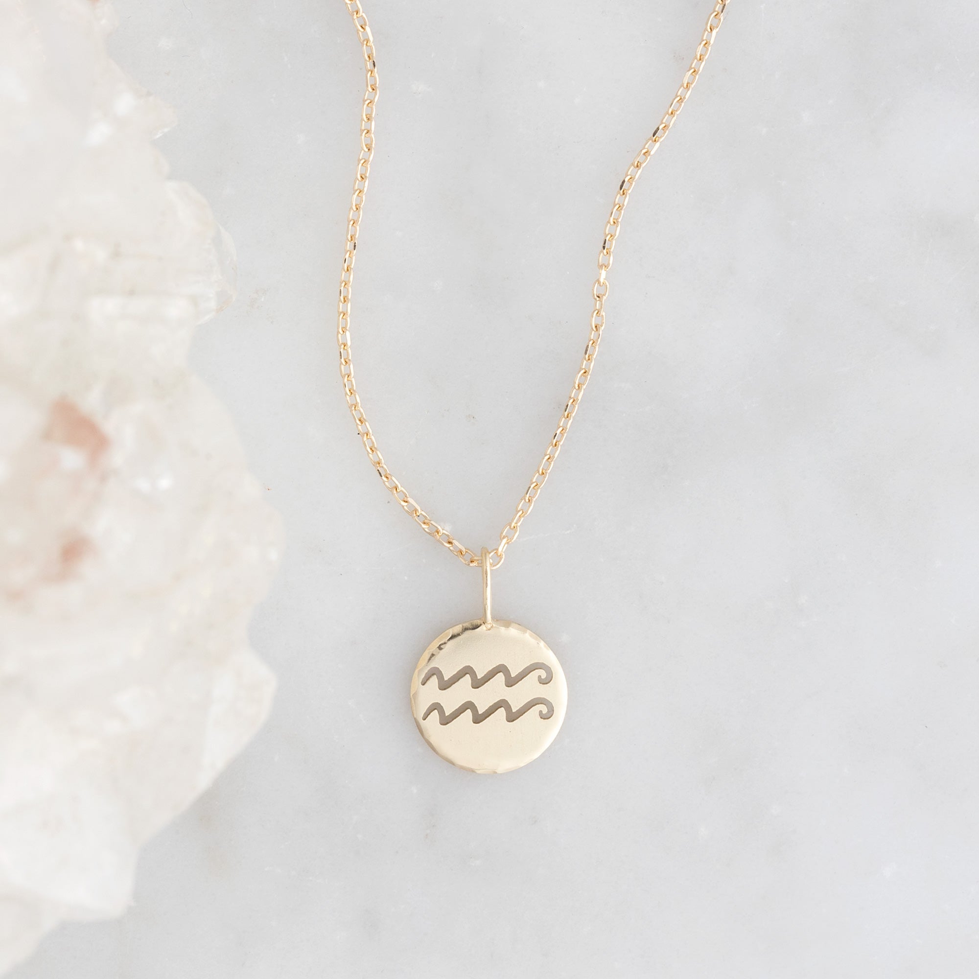 The Custom Zodiac Birthstone Charm Necklace | Yellow Gold