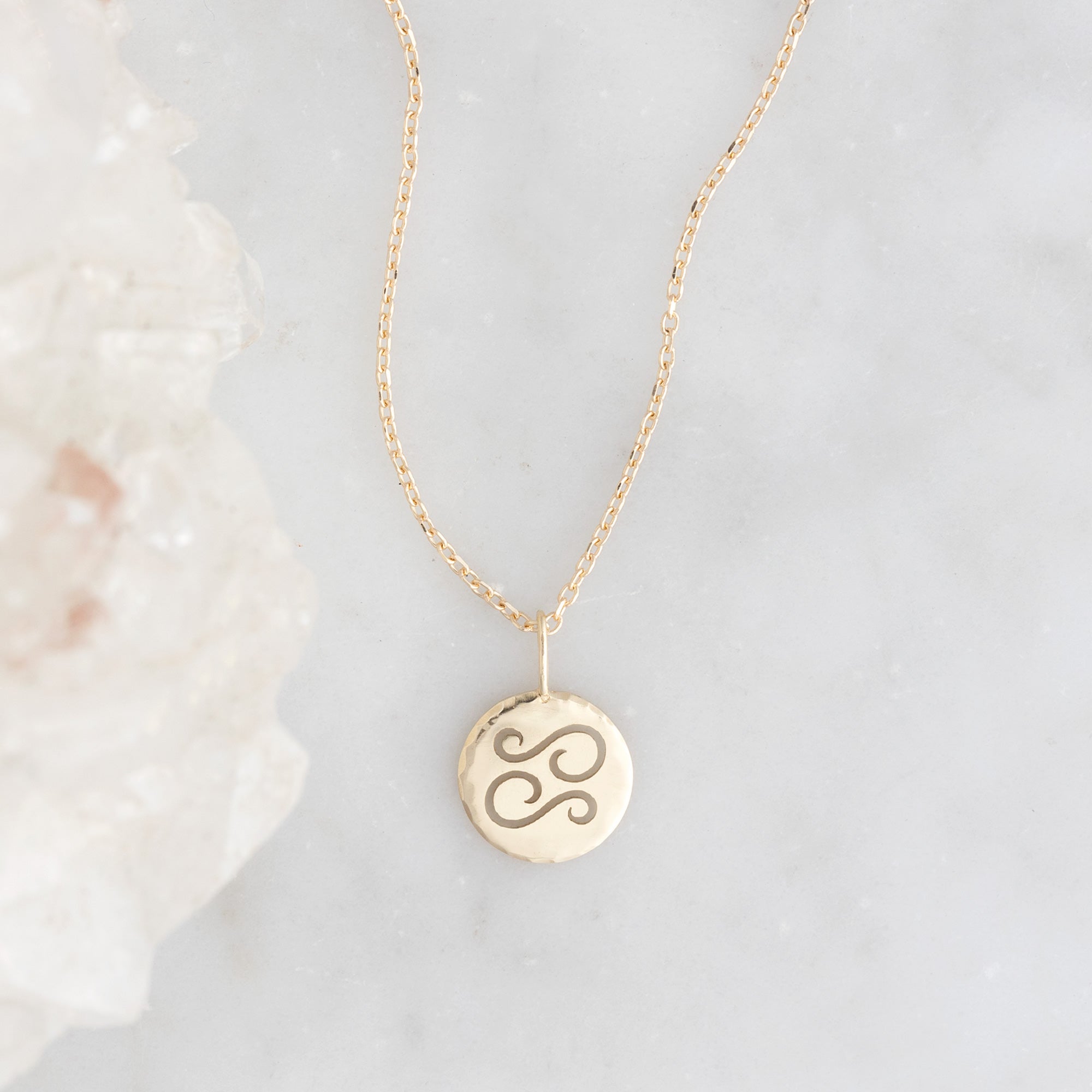 The Custom Zodiac Birthstone Charm Necklace | Yellow Gold