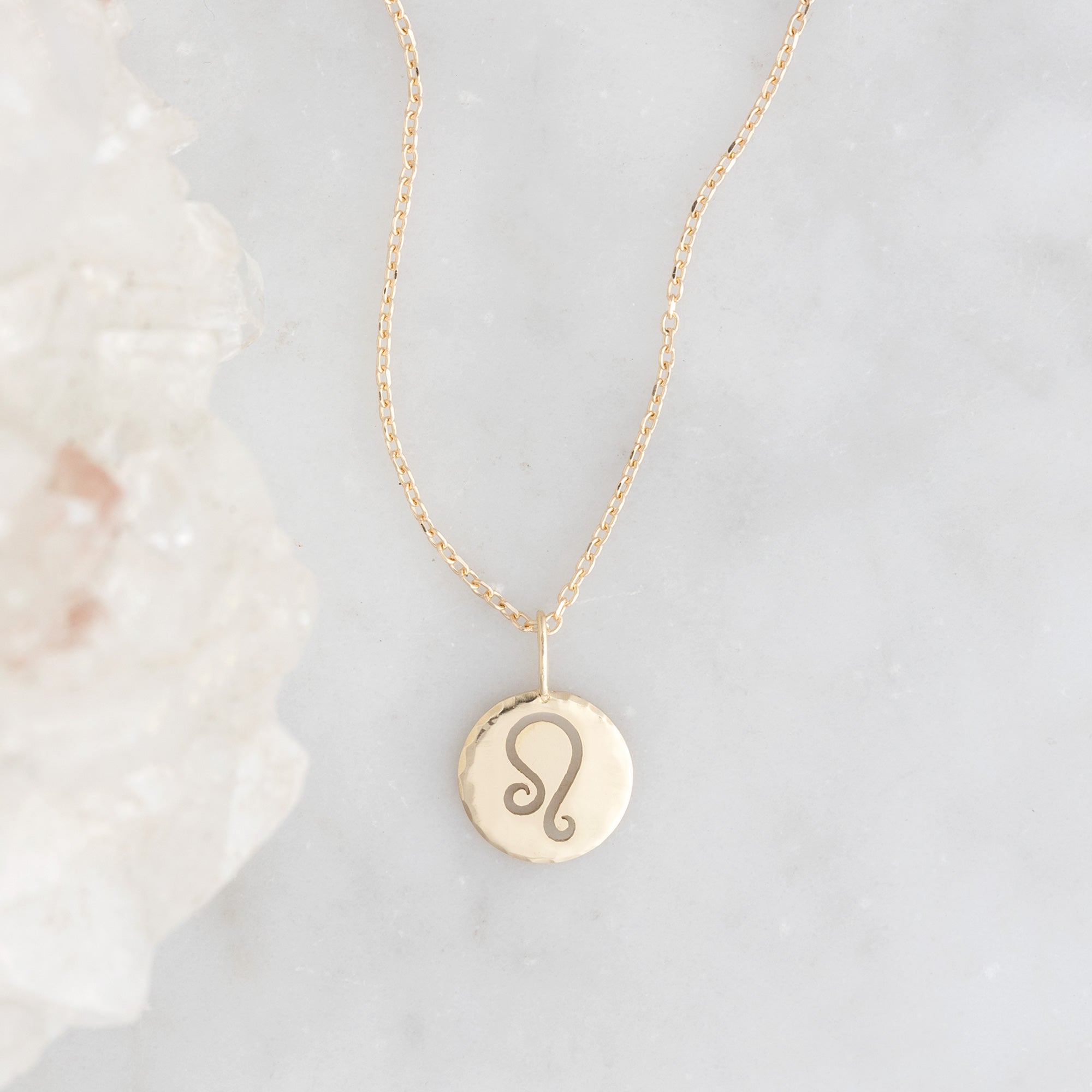 The Custom Zodiac Birthstone Charm Necklace | Yellow Gold