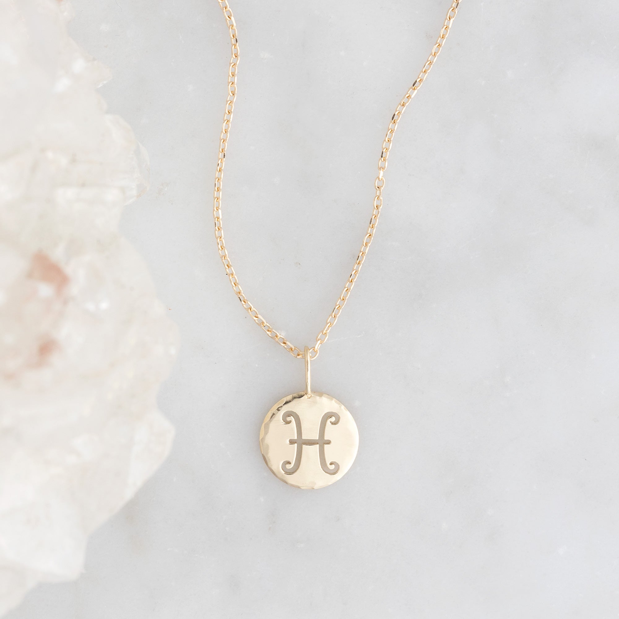 The Custom Zodiac Birthstone Charm Necklace | Yellow Gold