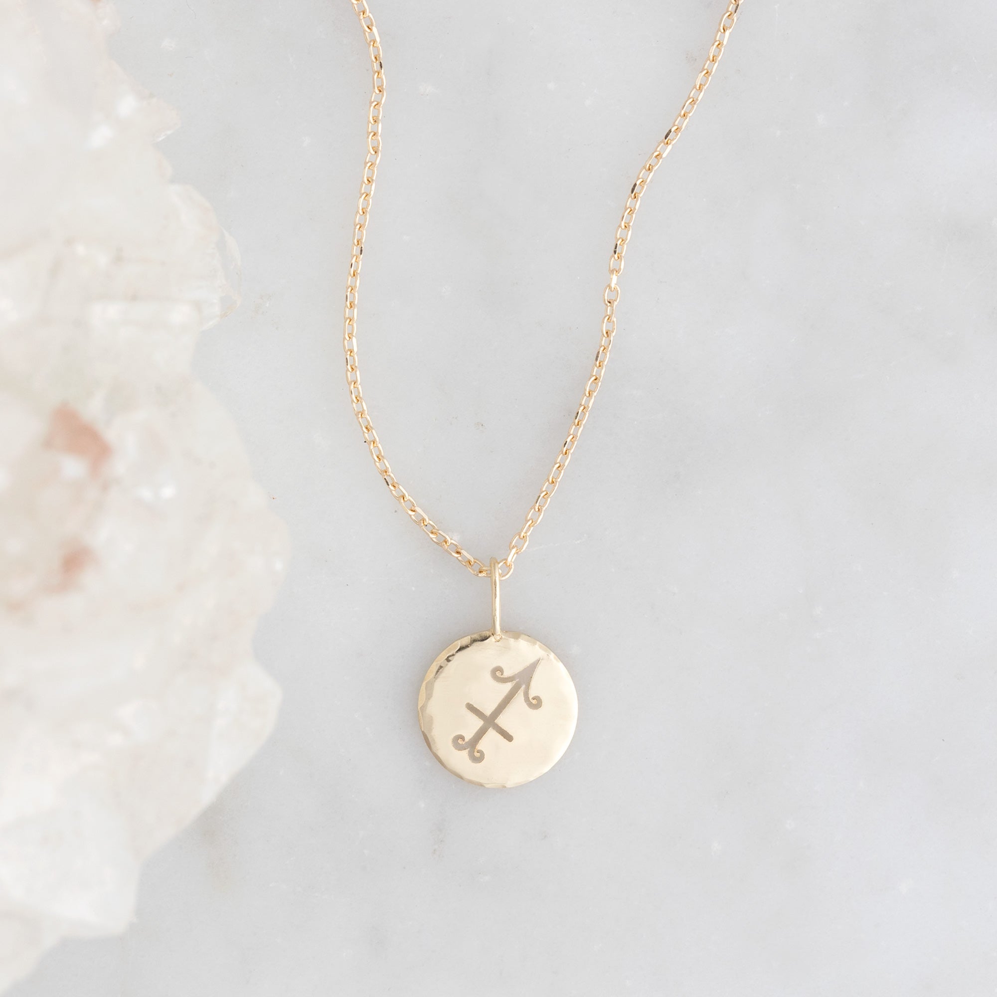 The Custom Zodiac Birthstone Charm Necklace | Yellow Gold