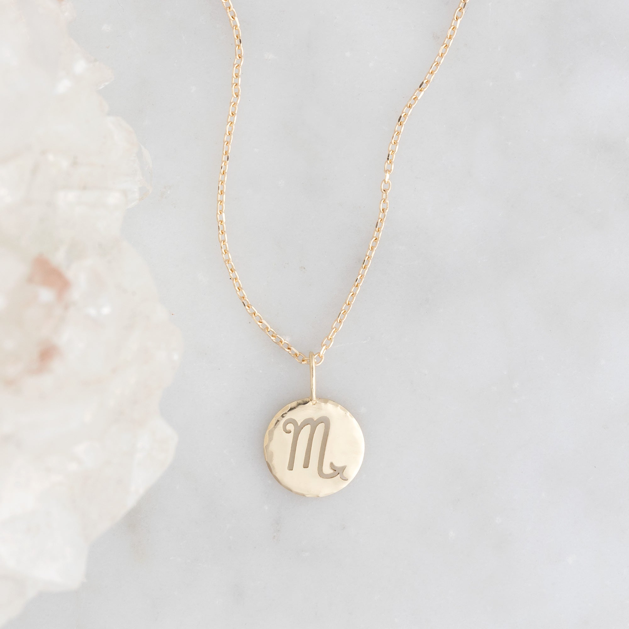 The Custom Zodiac Birthstone Charm Necklace | Yellow Gold