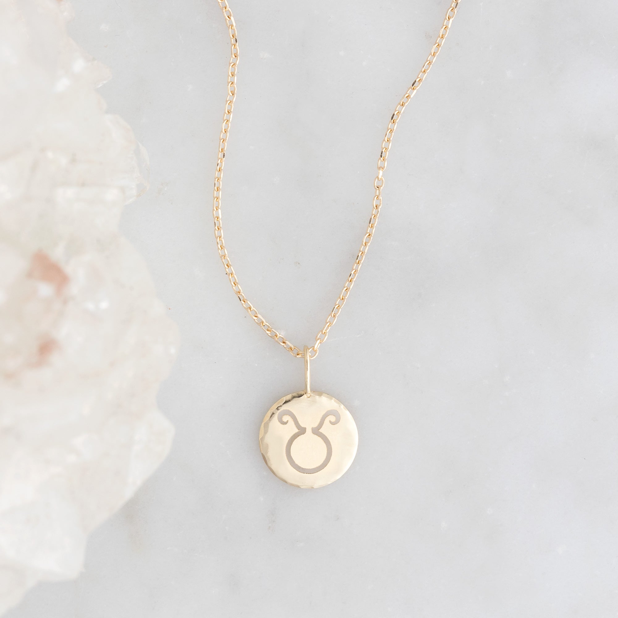 The Custom Zodiac Birthstone Charm Necklace | Yellow Gold