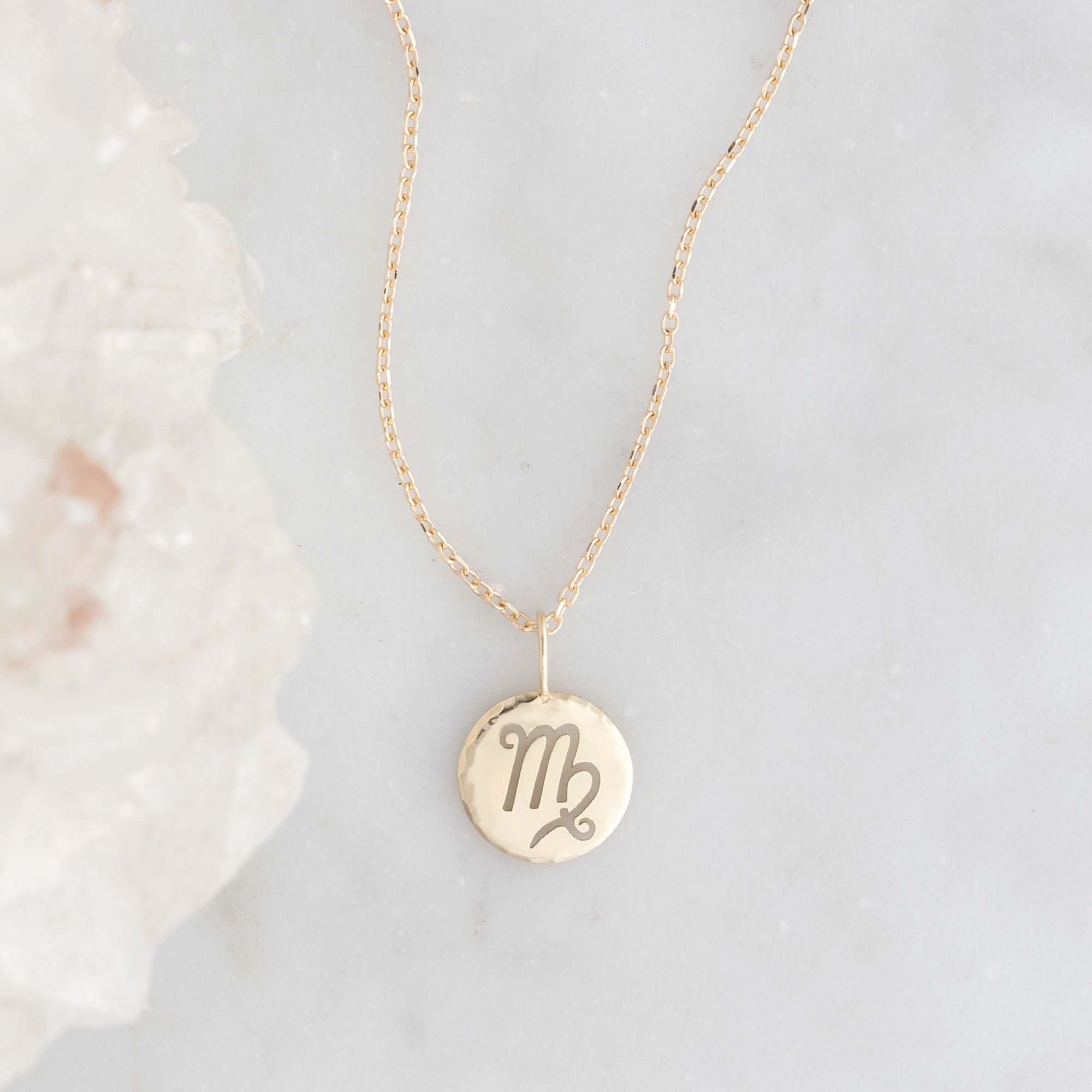 The Custom Zodiac Birthstone Charm Necklace | Yellow Gold