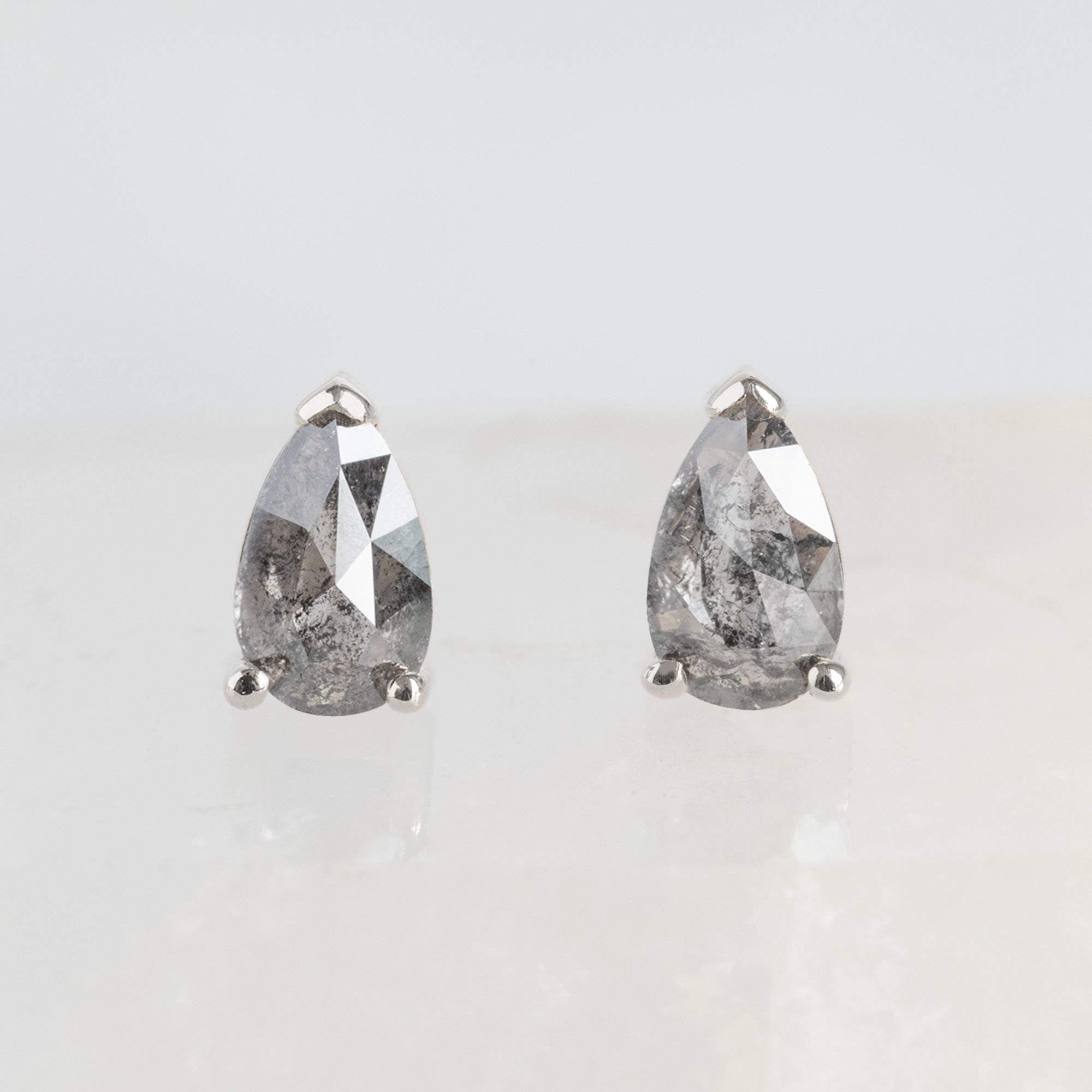 The Salt and Pepper Diamond Stud Earrings | Yellow, Rose or White Gold