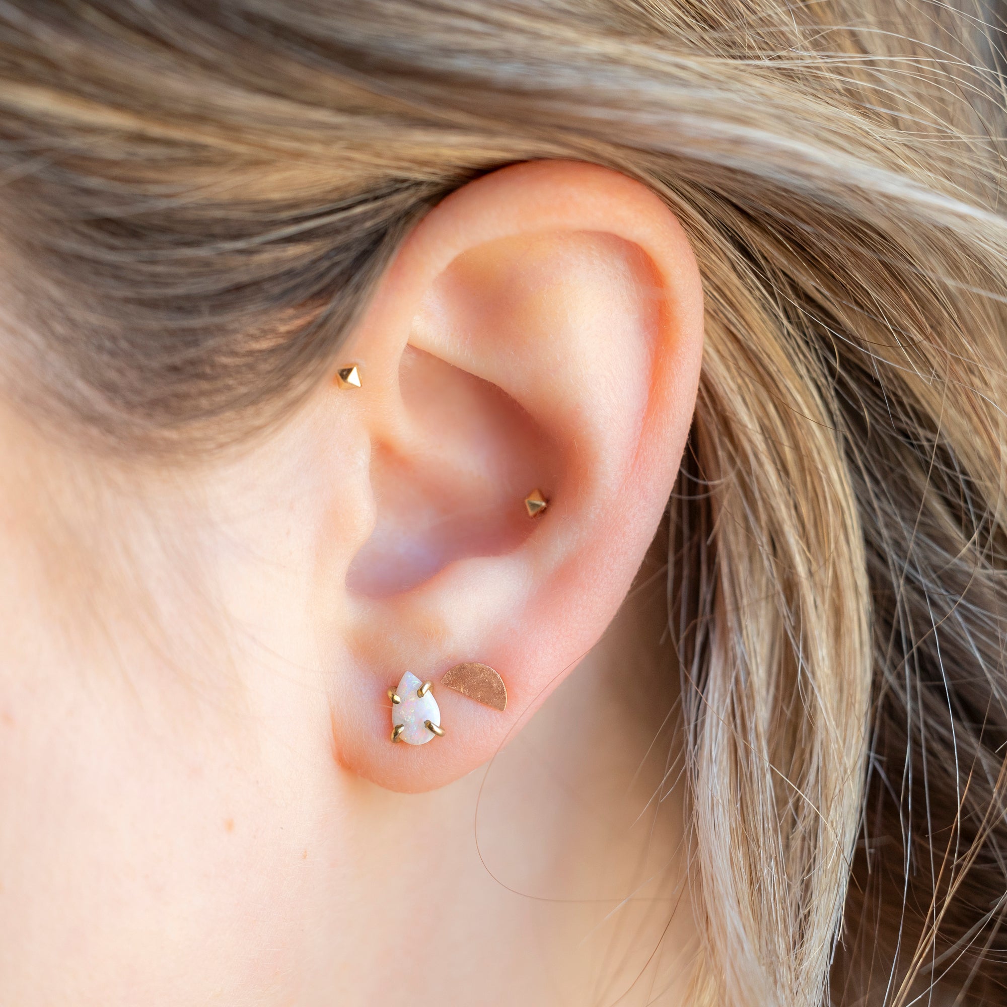 buy:the-gold-half-moon-stud-earrings-14k-rose-gold,the-opal-teardrop-stud-earrings-14k-yellow-gold