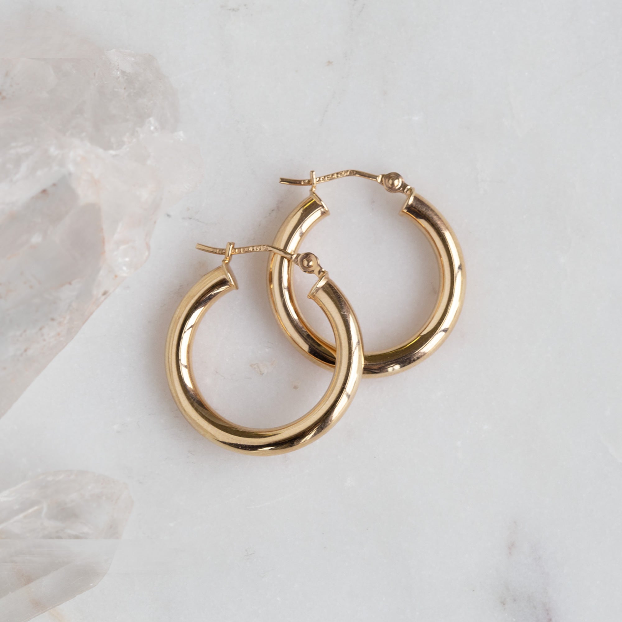 The Chunky Gold Hoop Earrings | Yellow, Rose or White Gold