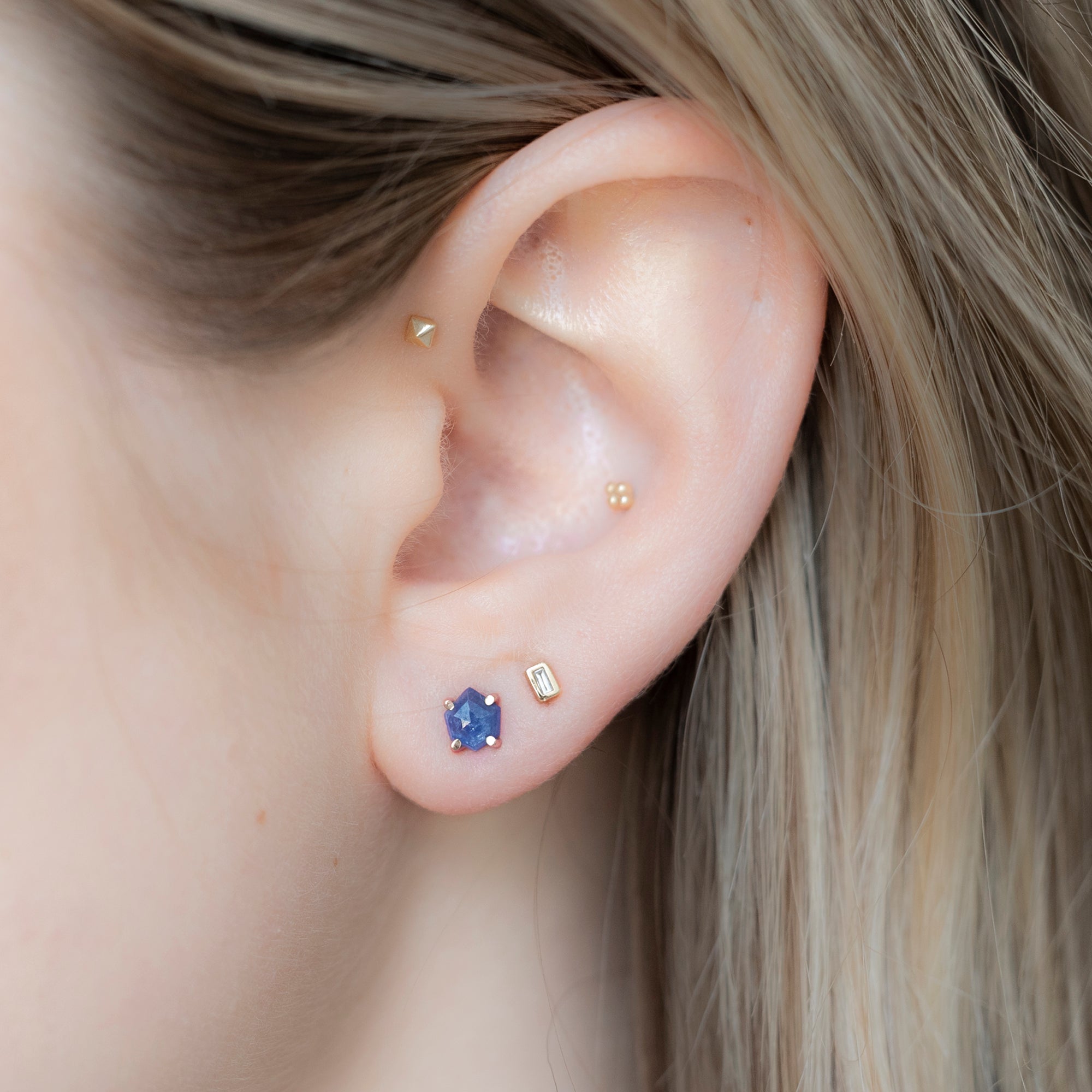 buy:the-white-diamond-baguette-stud-earrings-14k-rose-gold,the-hexagon-blue-sapphire-stud-earrings-14k-rose-gold