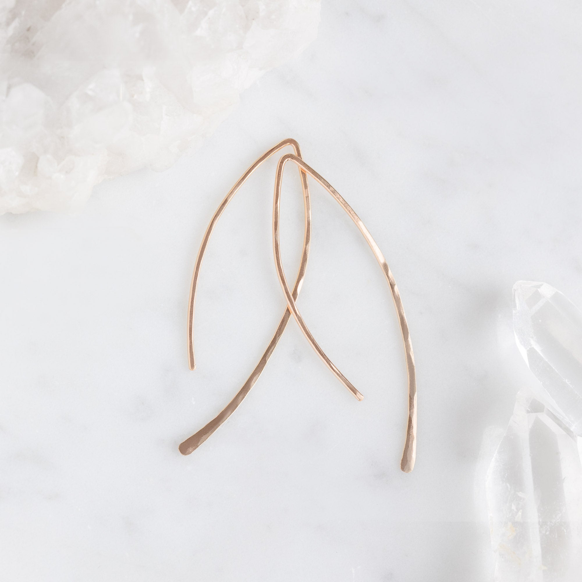 The Wishbone Earrings | Yellow, Rose or Sterling Silver