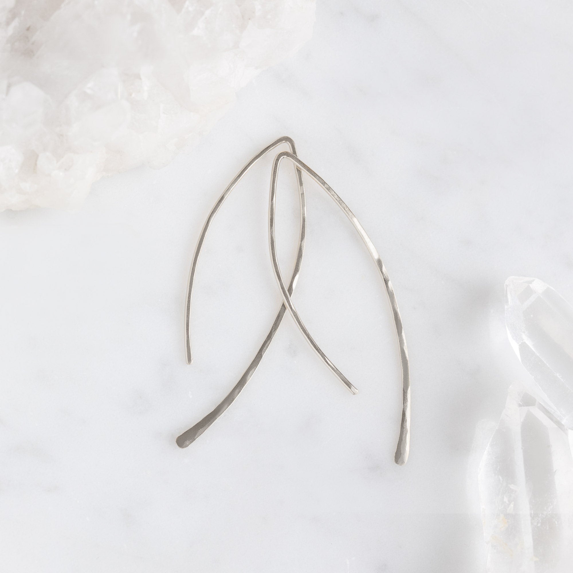 The Wishbone Earrings | Yellow, Rose or Sterling Silver