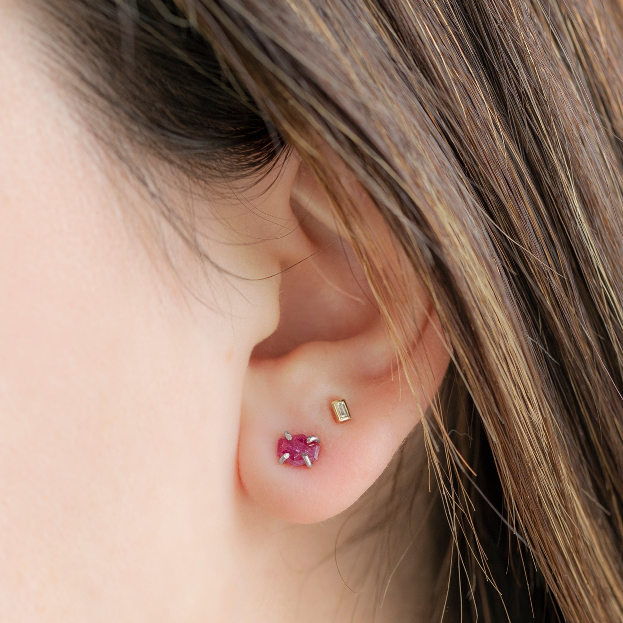 buy:the-hexagon-ruby-stud-earrings-sterling-silver,the-white-diamond-baguette-stud-earrings-14k-white-gold