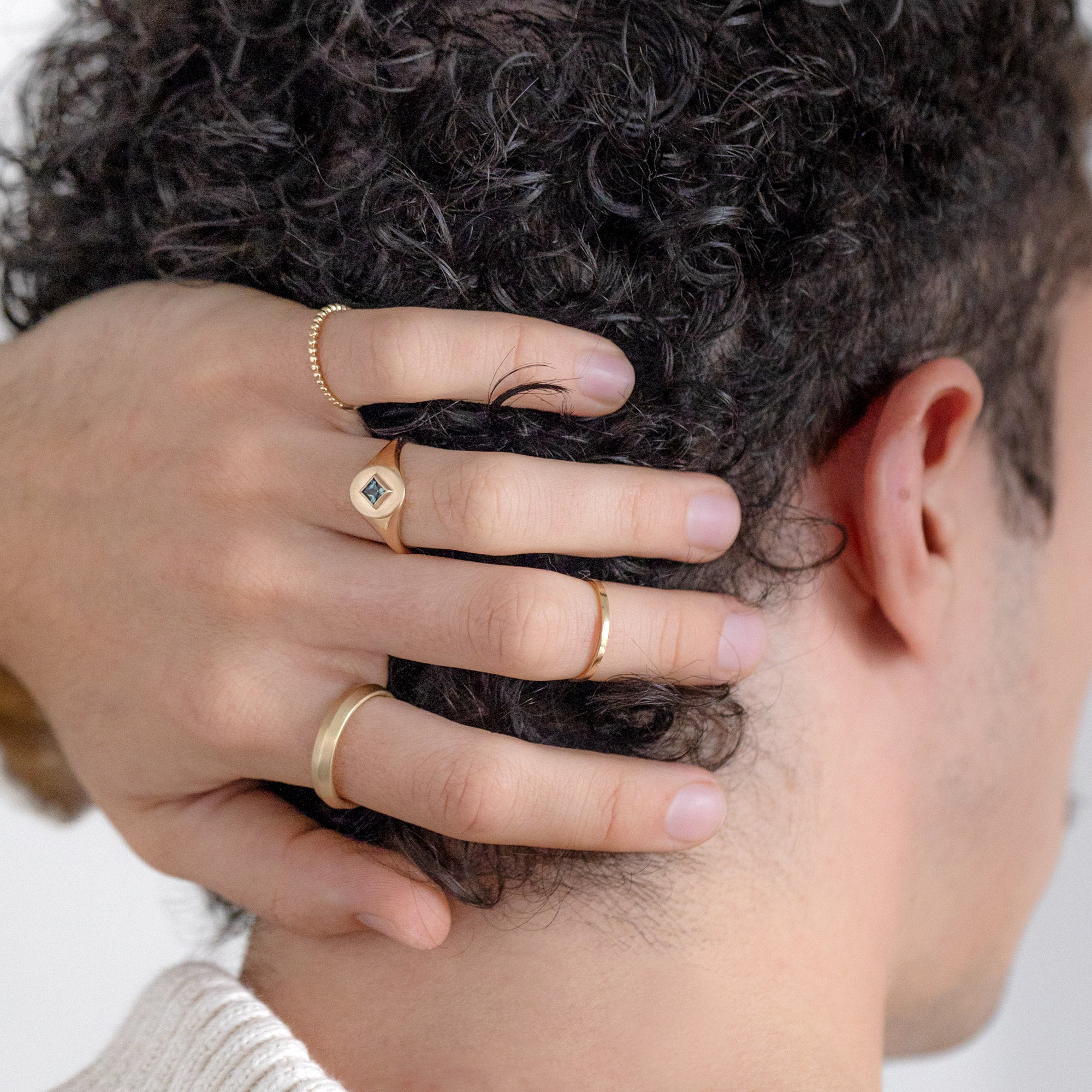 The Signet Ring | 0.40ct Kite Montana Sapphire in 10K Yellow Gold