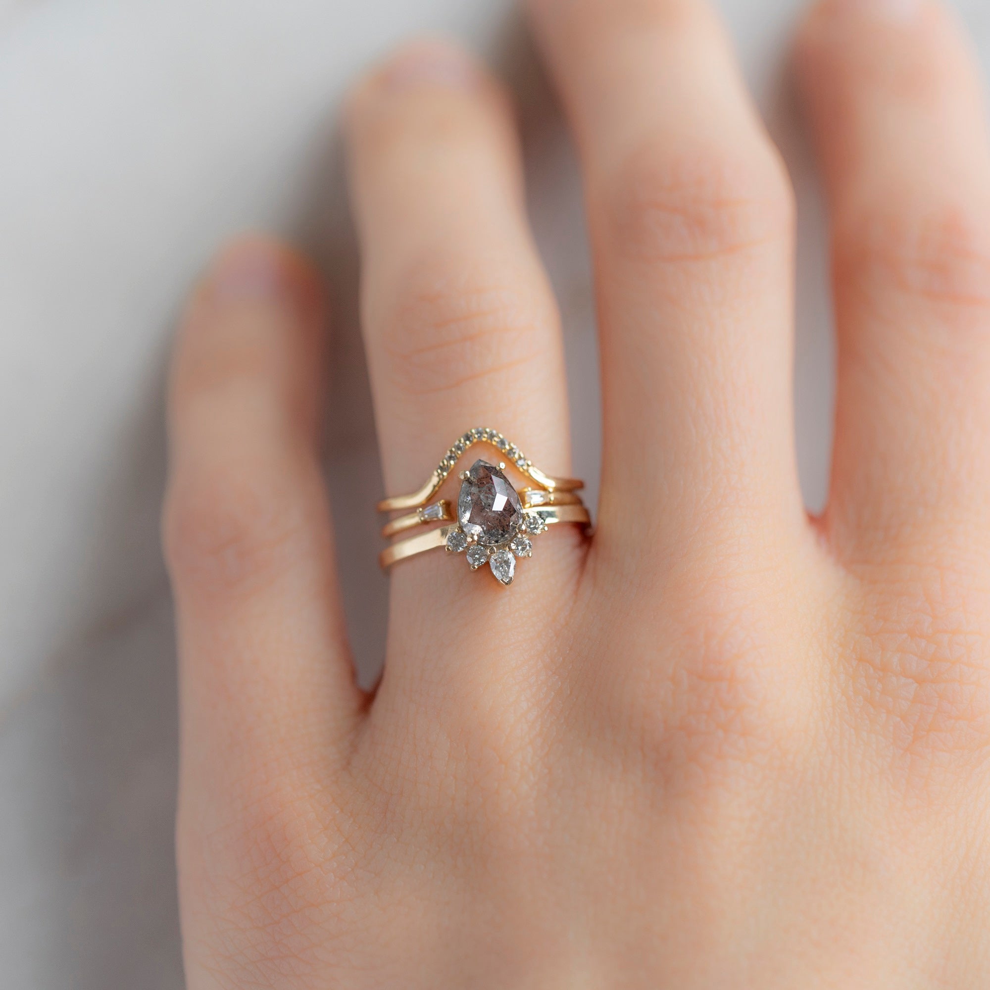 Design Your Own Custom | Salt And Pepper Diamond Engagement Ring