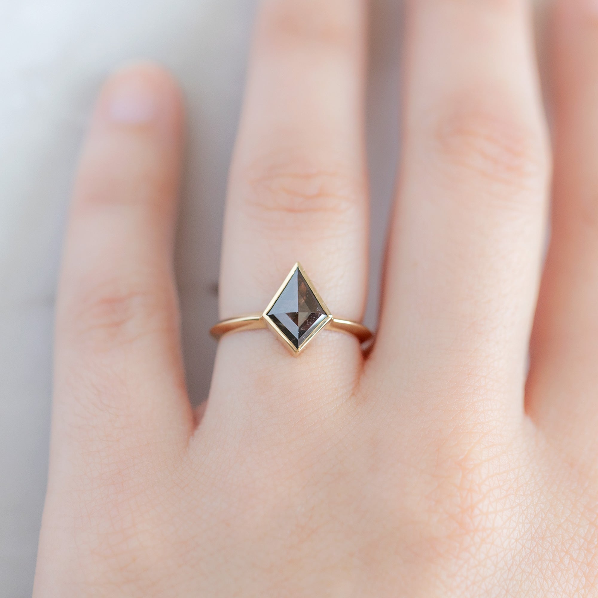 The Hazel Ring | Build Your Own Kite Black Diamond Engagement Ring