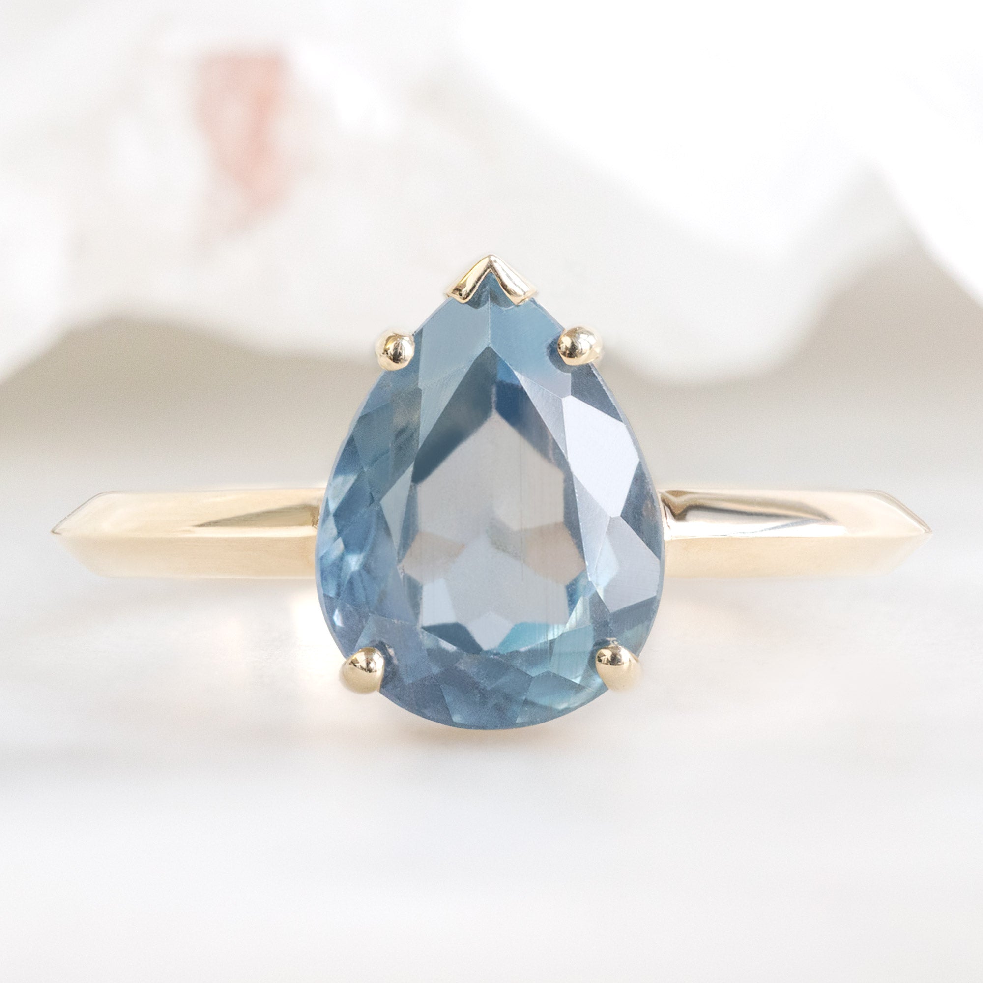 The Sage Ring | Build Your Own Pear Sapphire Engagement Ring