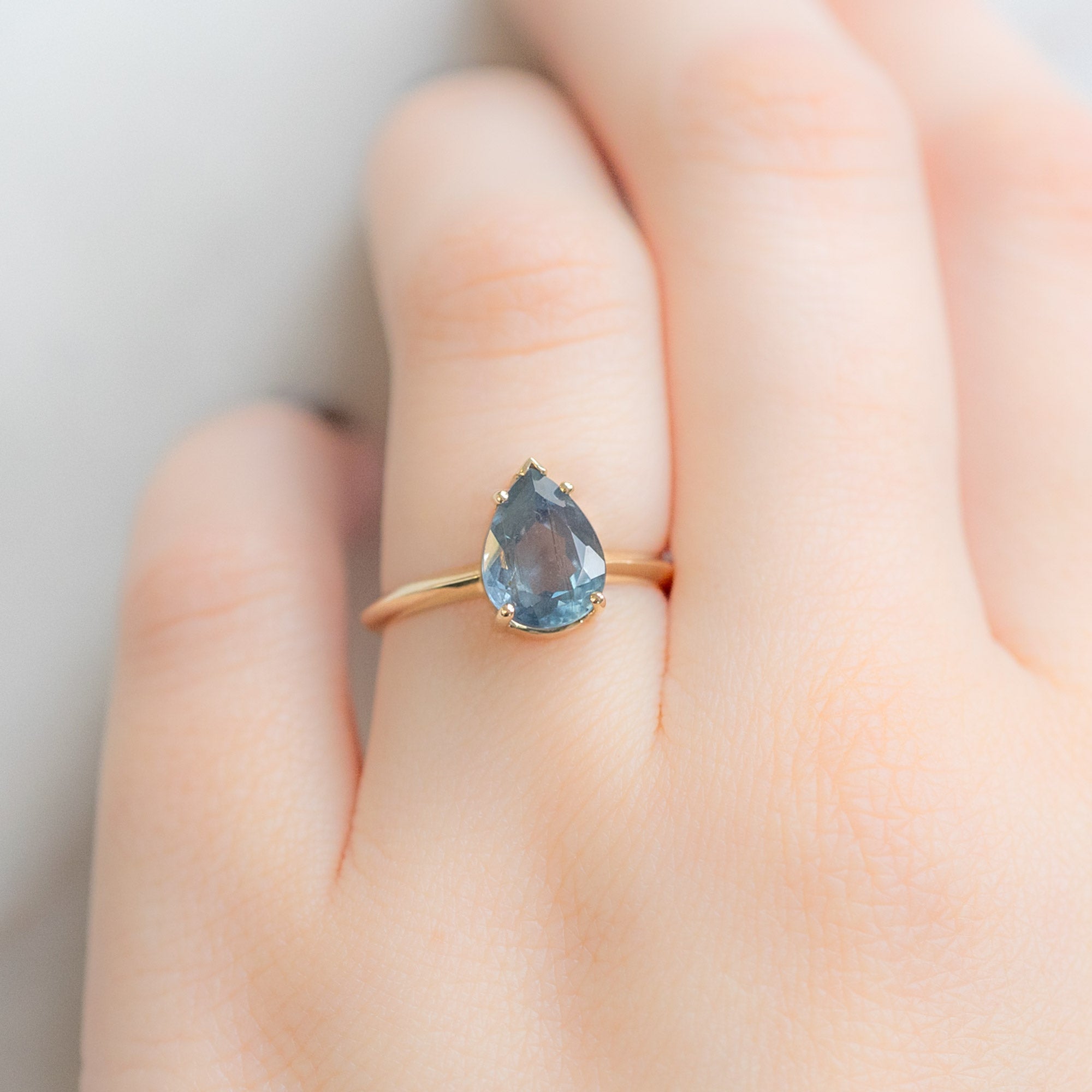 The Sage Ring | Build Your Own Pear Sapphire Engagement Ring