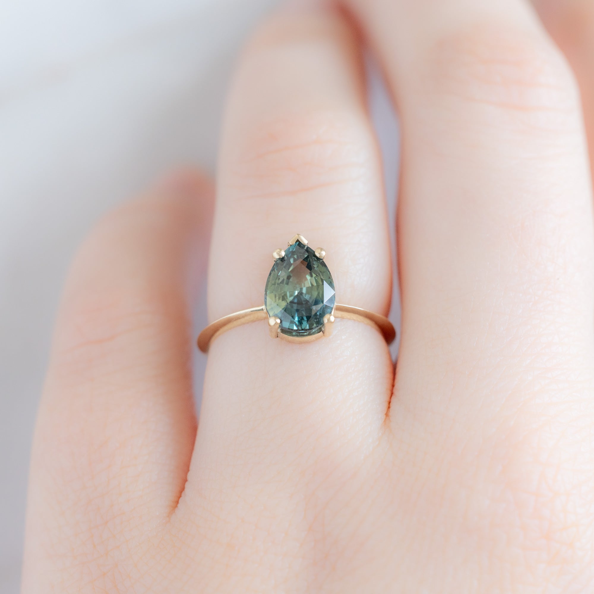 The Sage Ring | Build Your Own Pear Sapphire Engagement Ring