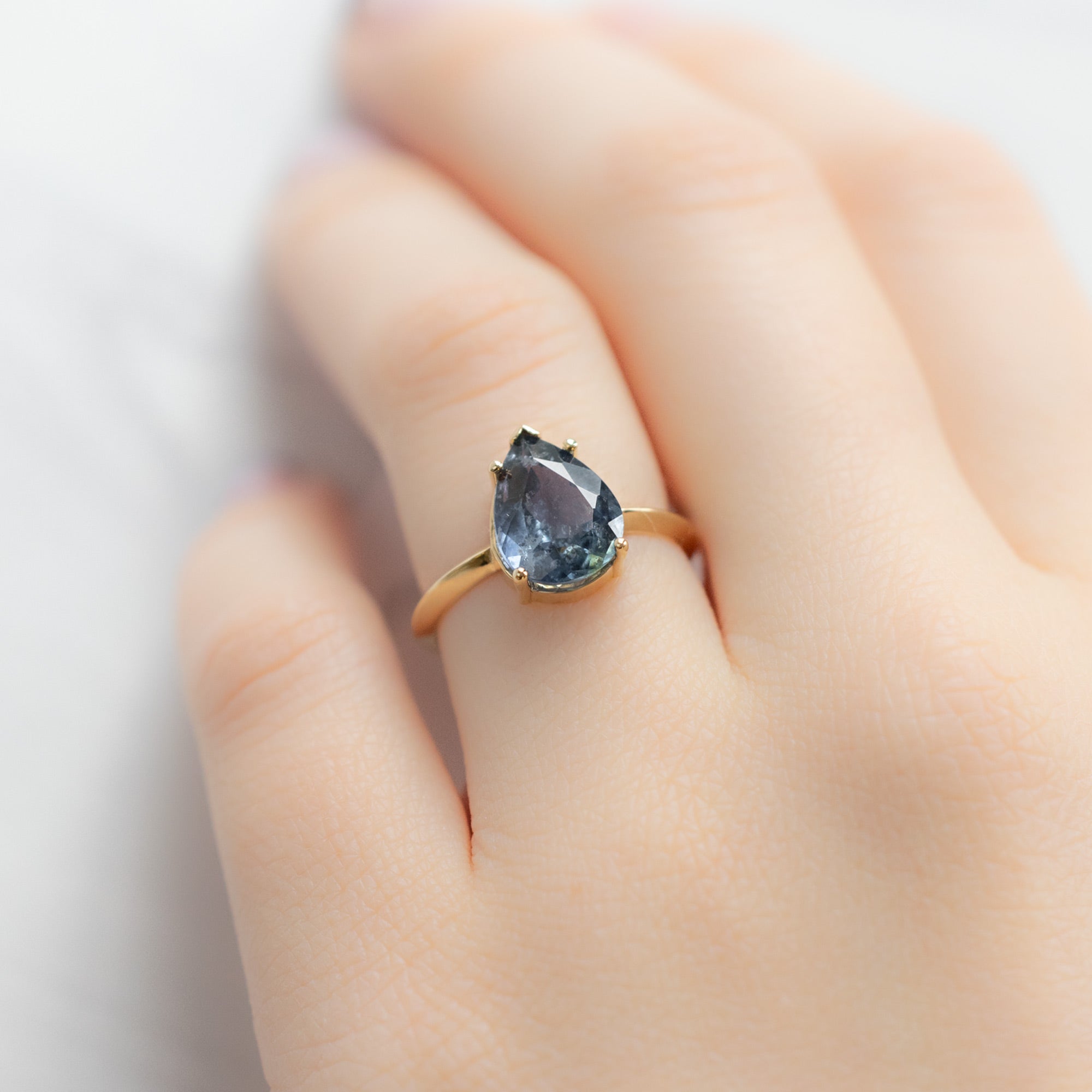 The Sage Ring | Build Your Own Pear Sapphire Engagement Ring