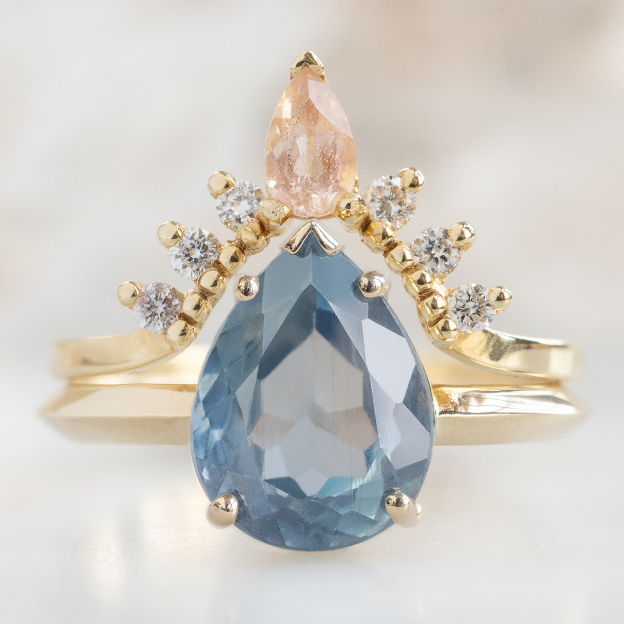 The Sage Ring | Build Your Own Pear Sapphire Engagement Ring