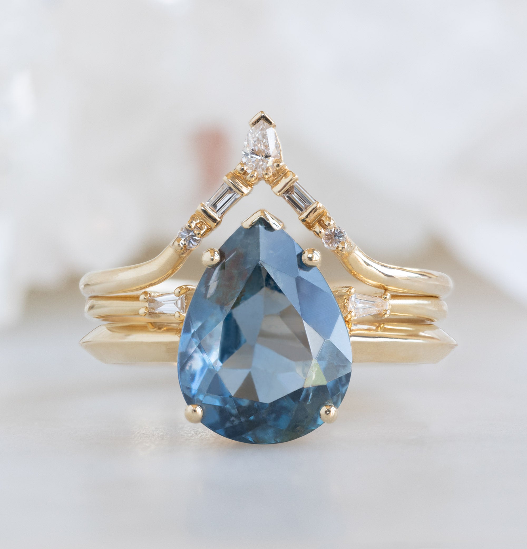 The Sage Ring | Build Your Own Pear Sapphire Engagement Ring