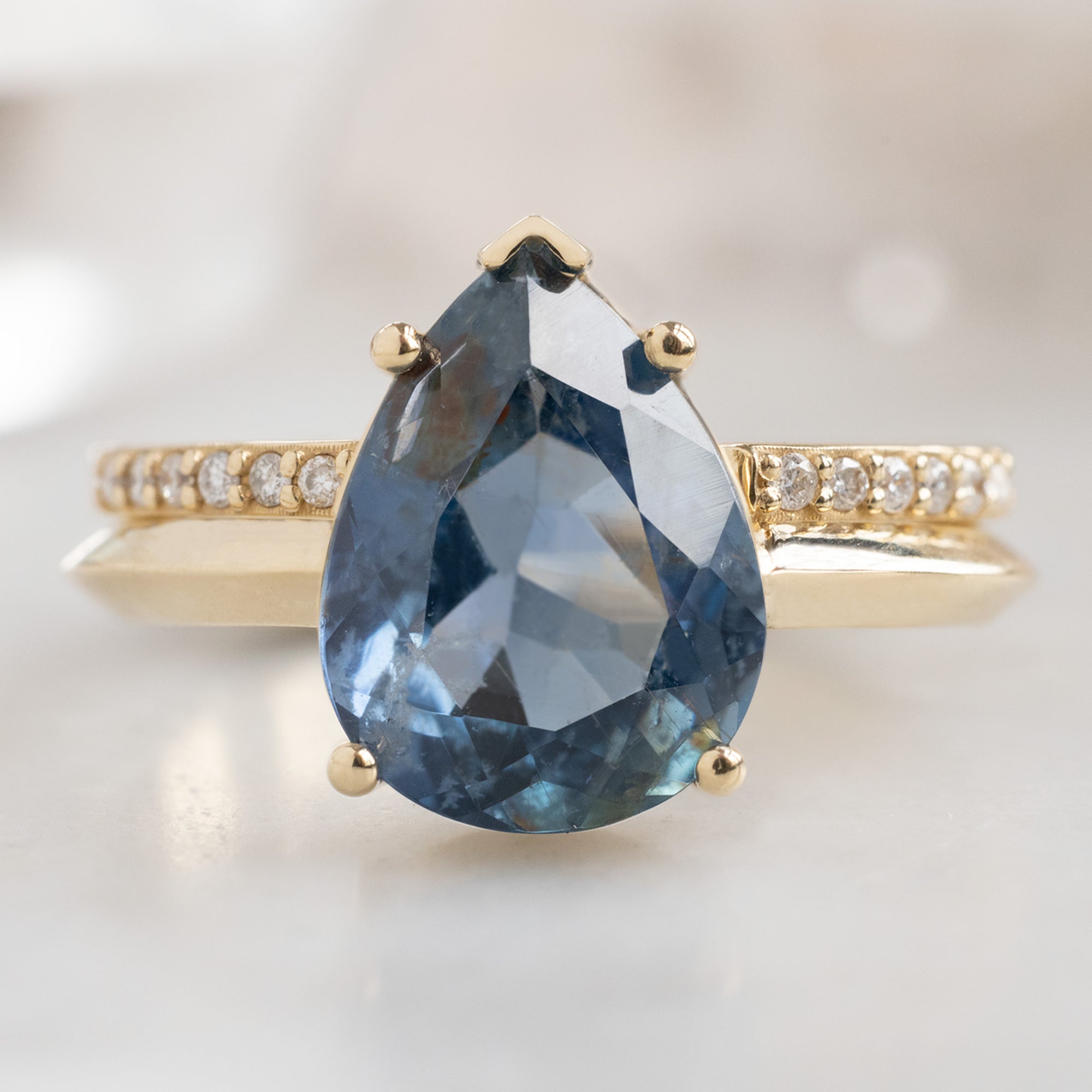 The Sage Ring | Build Your Own Pear Sapphire Engagement Ring