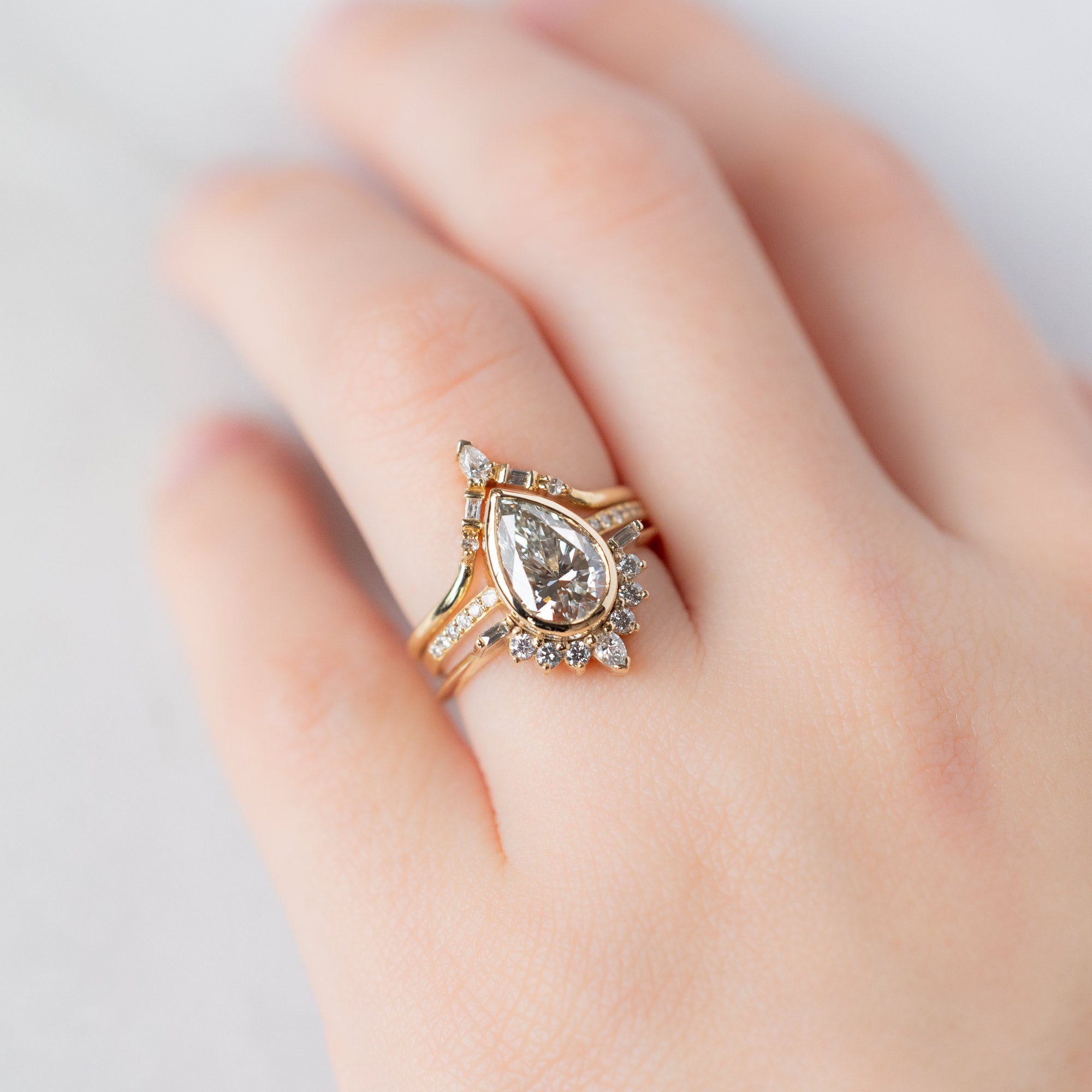 buy:white-diamond-tiara-stacking-band-14k-or-18k-yellow-gold,open-cuff-white-diamond-pave-stacking-band-14k-or-18k-yellow-gold,the-posy-ring-2-74ct-lab-grown-pear-white-diamond-in-14k-yellow-gold