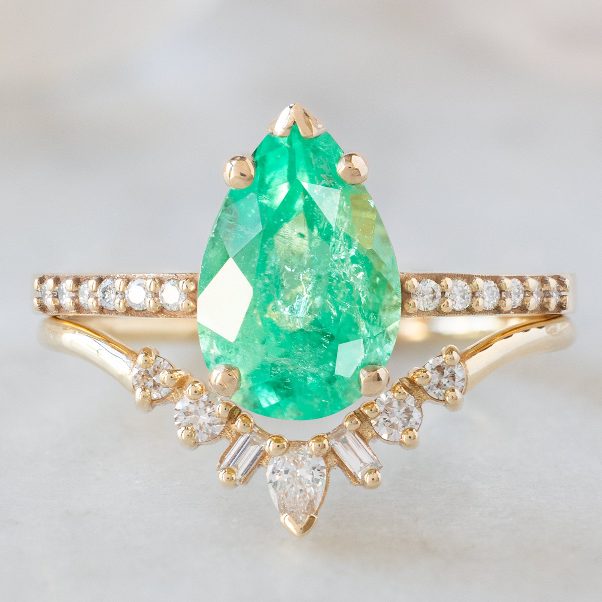 The Willow Ring | Build Your Own Pear Emerald Engagement Ring