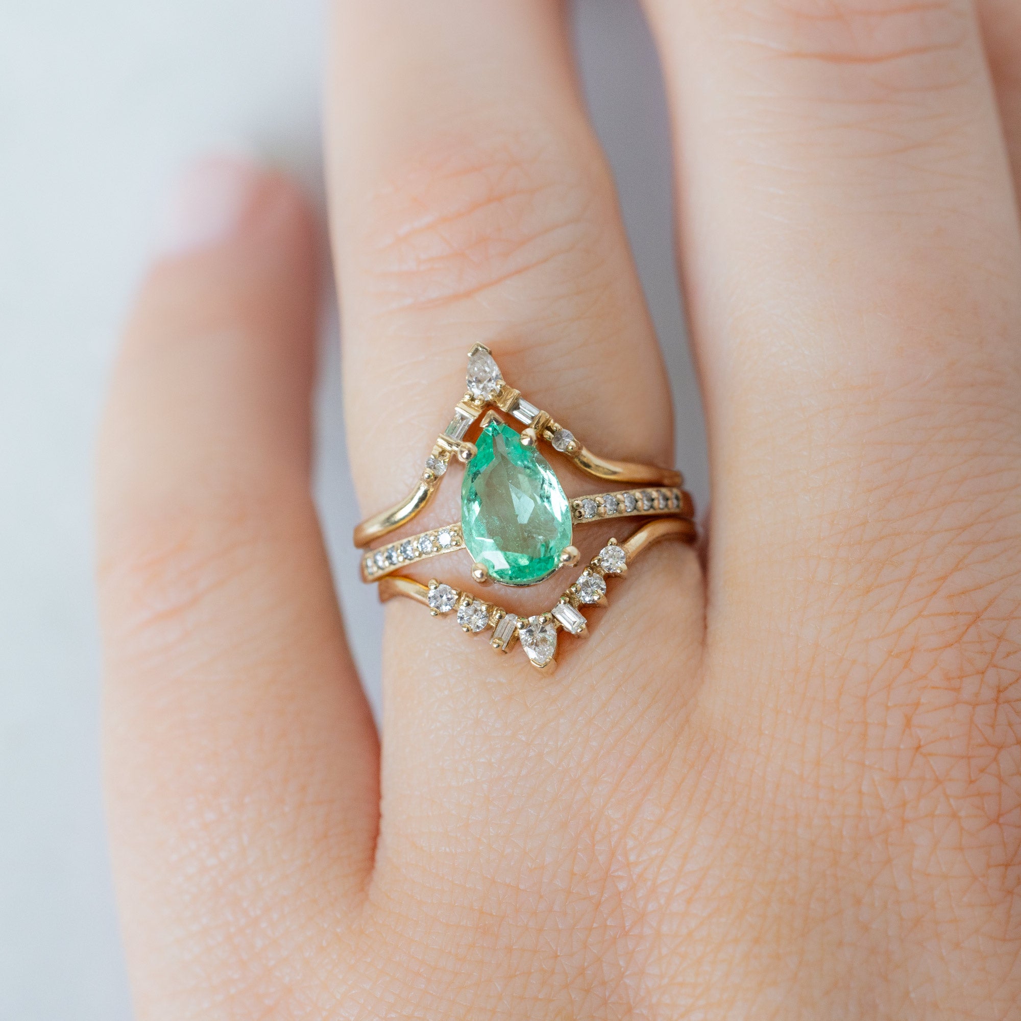 The Willow Ring | Build Your Own Pear Emerald Engagement Ring