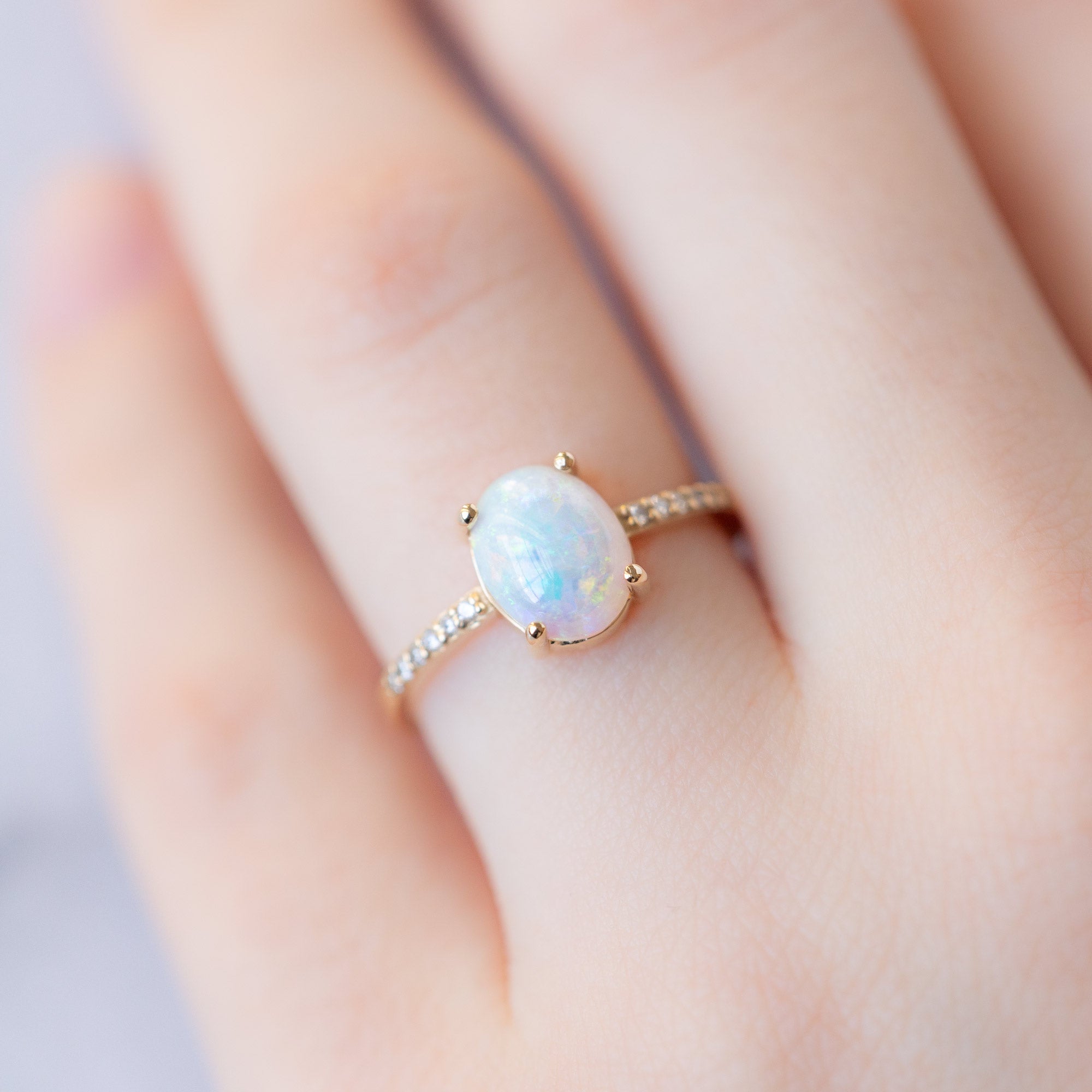 The Willow Ring | Build Your Own Oval Opal Engagement Ring