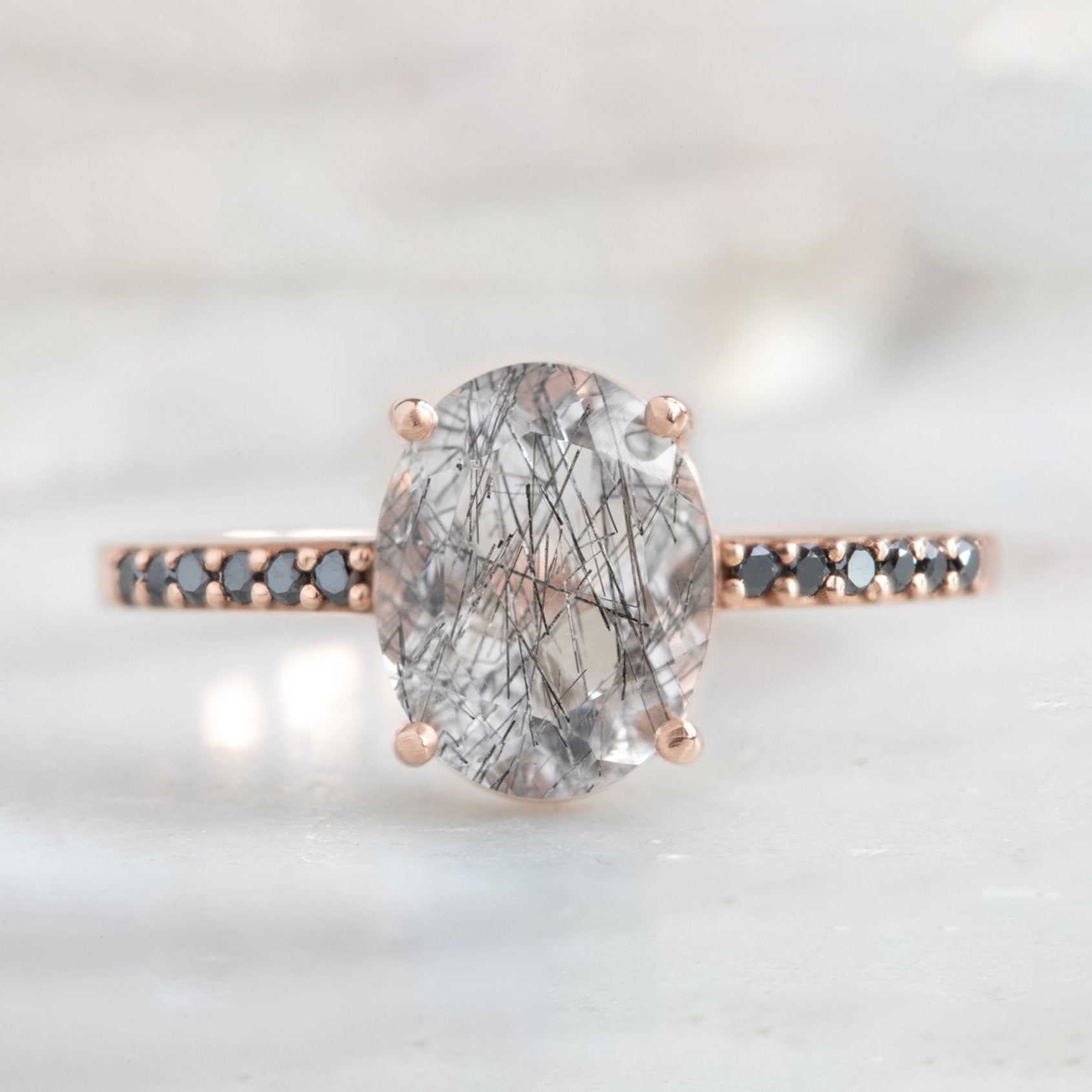 Design Your Own Custom | Tourmaline in Quartz Engagement Ring