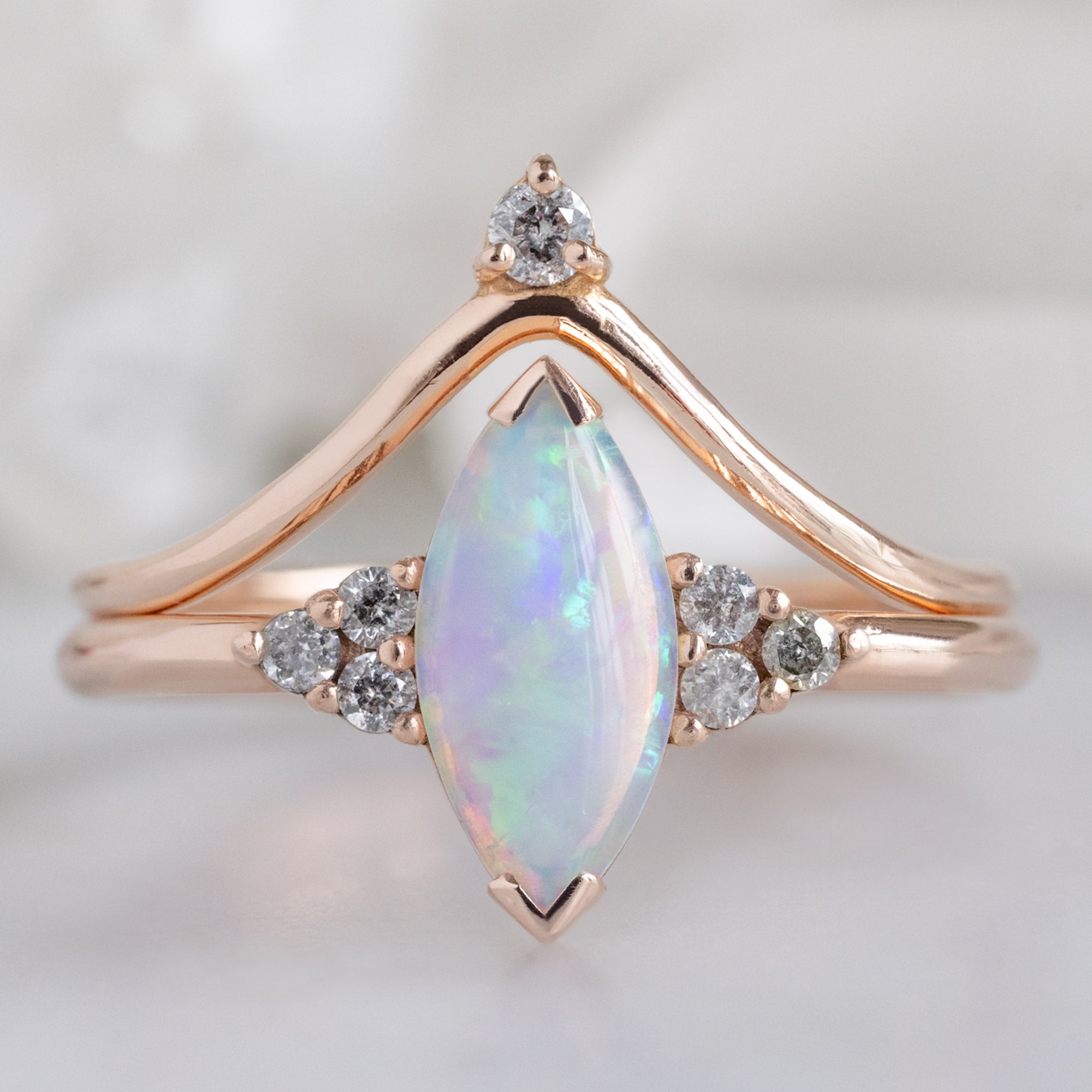 buy:salt-and-pepper-diamond-crown-stacking-band-14k-or-18k-yellow-gold,the-ivy-ring-0-37ct-marquise-opal-in-14k-rose-gold