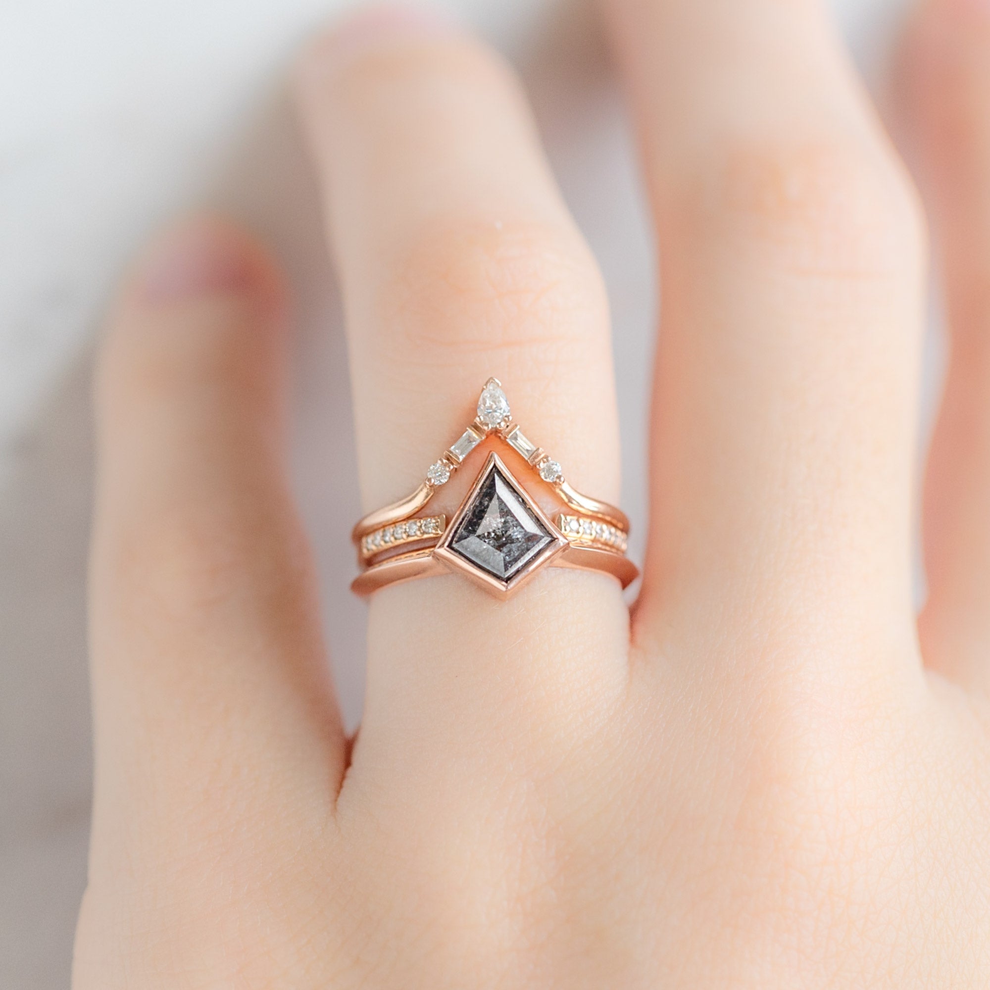 The Hazel Ring | Build Your Own Kite Black Diamond Engagement Ring