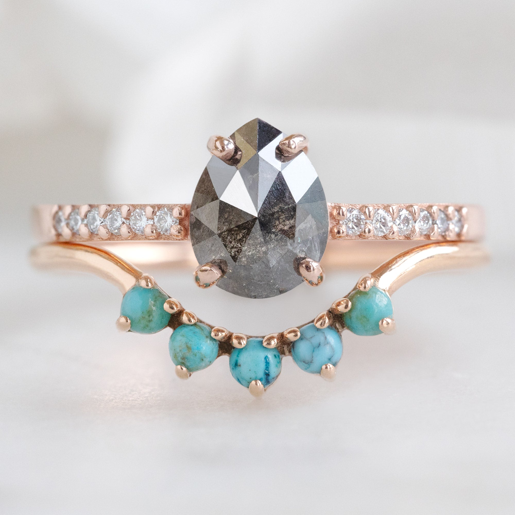 The Willow Ring | Build Your Own Pear Black Diamond Engagement Ring