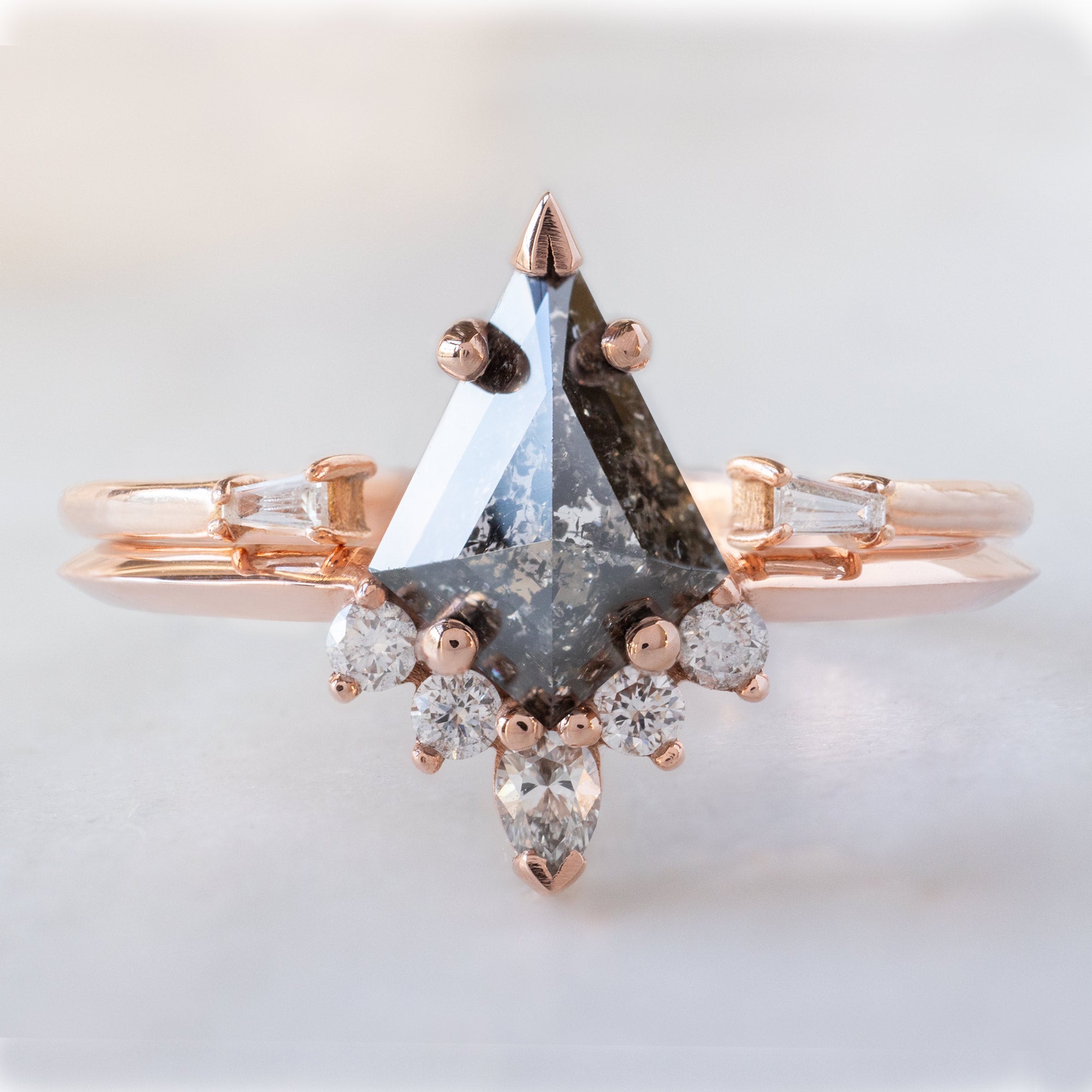 The Aster Ring | Build Your Own Kite Black Diamond Engagement Ring