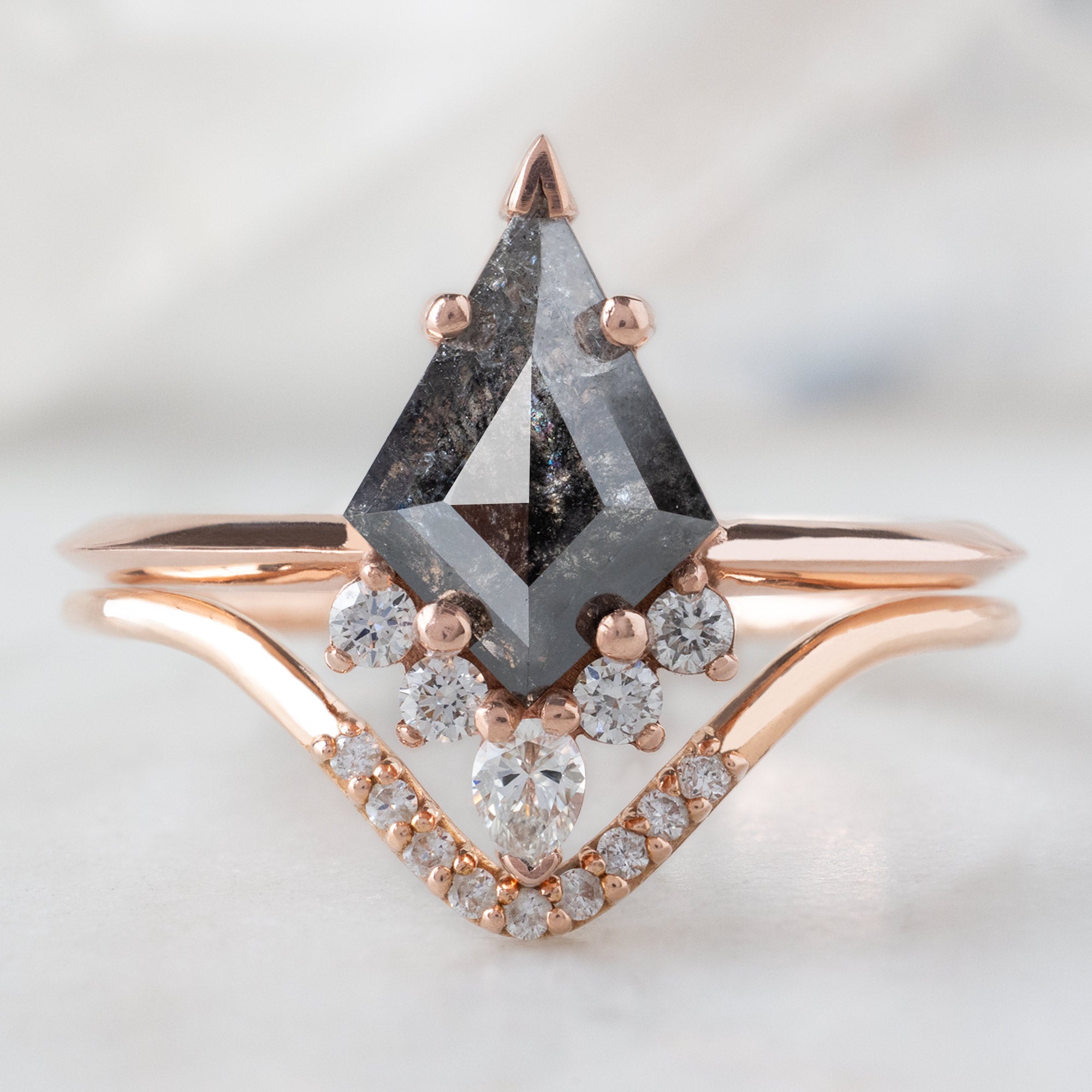 The Aster Ring | Build Your Own Kite Black Diamond Engagement Ring