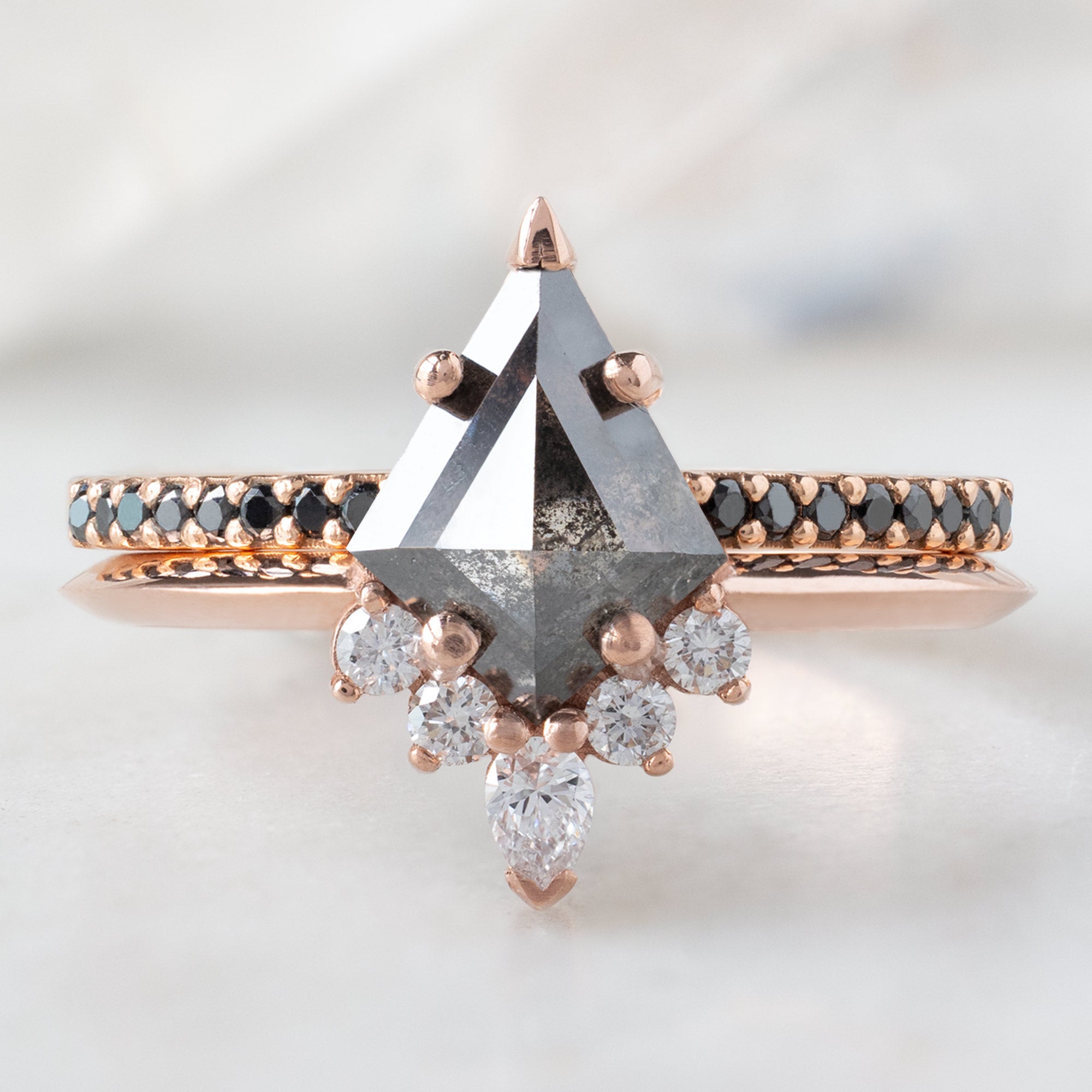 The Aster Ring | Build Your Own Kite Black Diamond Engagement Ring