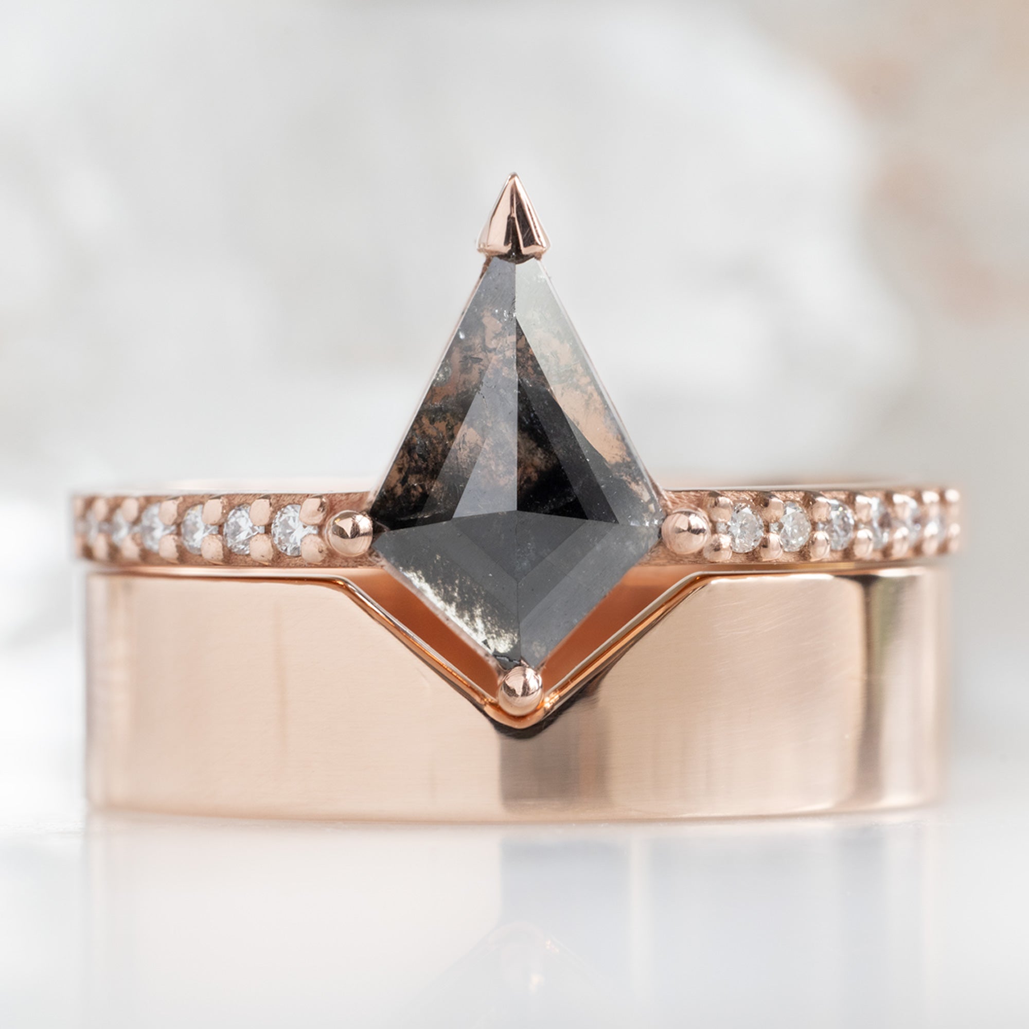 The Willow Ring | Build Your Own Kite Black Diamond Engagement Ring