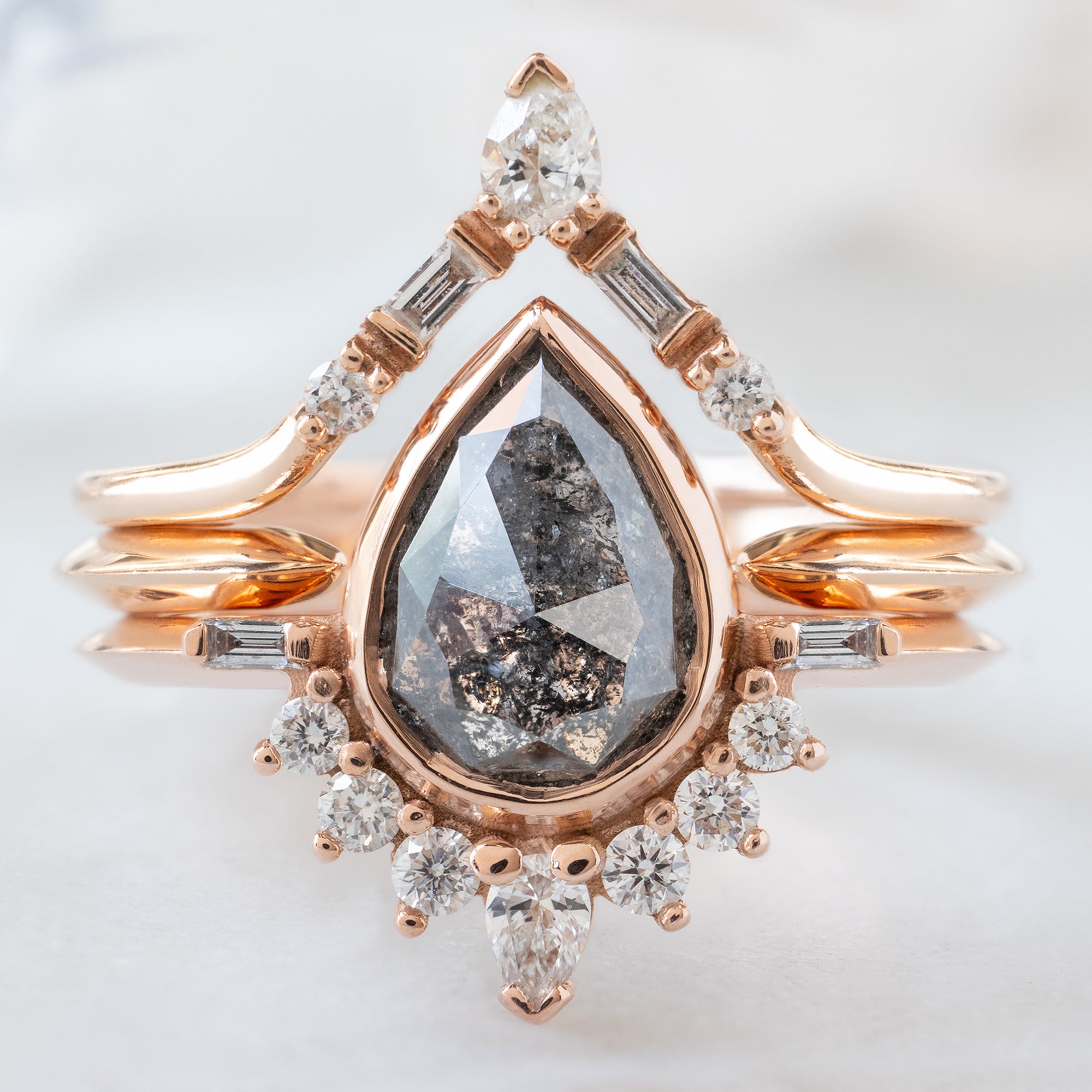 buy:white-diamond-tiara-stacking-band-14k-or-18k-yellow-gold,gold-open-cuff-knife-edge-stacking-band-14k-yellow-gold,the-posy-ring-1-32ct-pear-black-diamond-in-14k-rose-gold