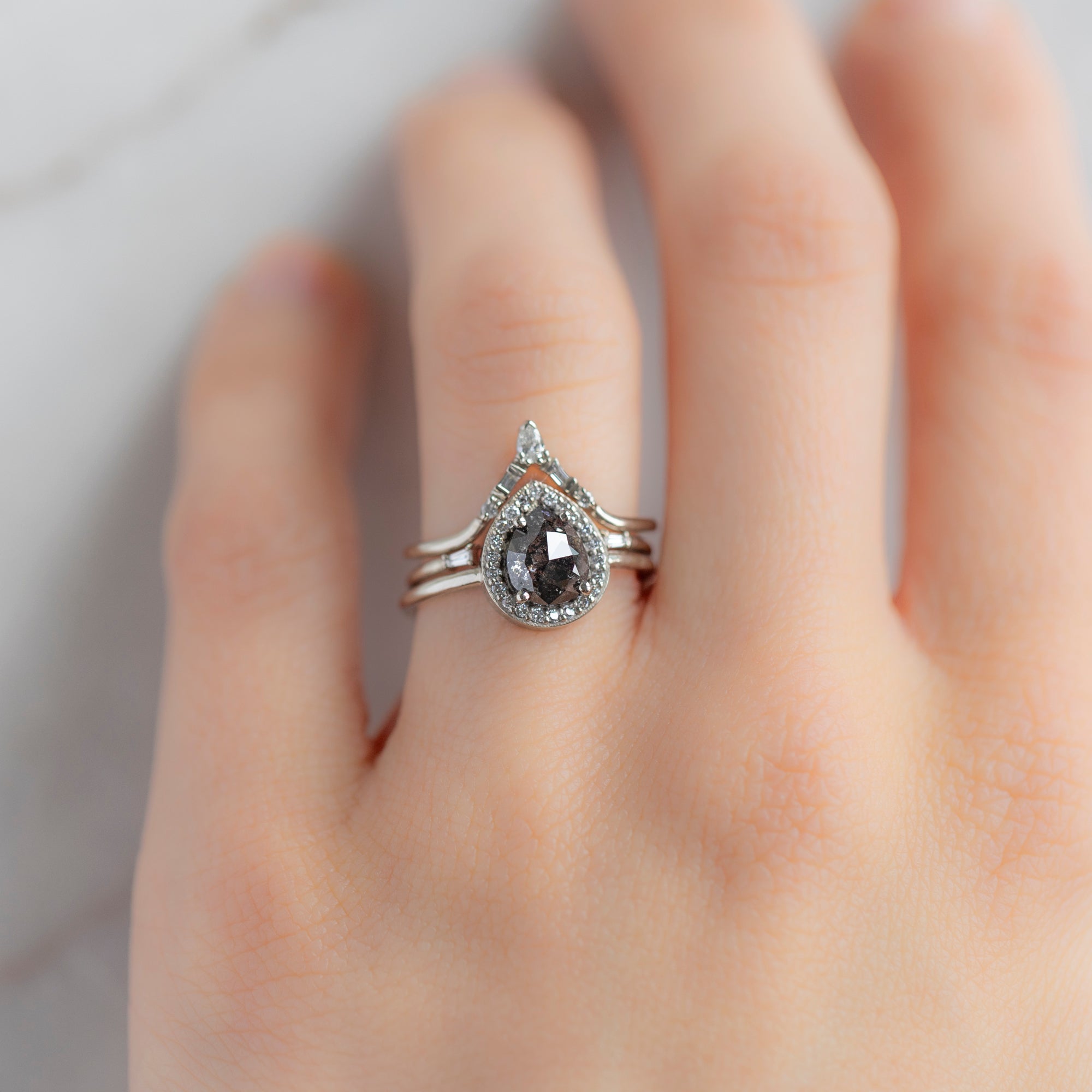 buy:white-diamond-tiara-stacking-band-14k-or-18k-yellow-gold,open-cuff-baguette-white-diamond-stacking-band-14k-or-18k-yellow-gold,the-dahlia-ring-1-61ct-pear-black-diamond-in-14k-white-gold