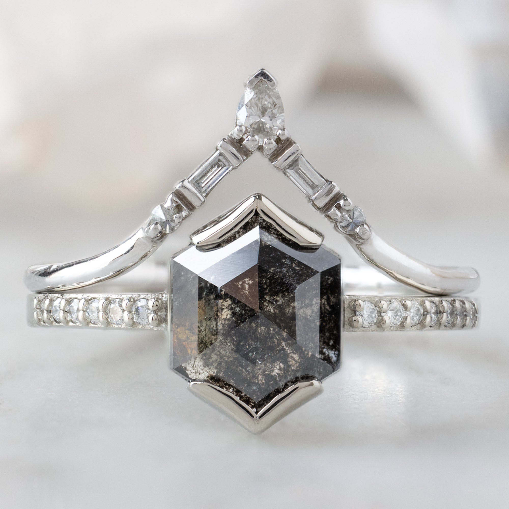 Design Your Own Custom | Hexagon Diamond Engagement Ring