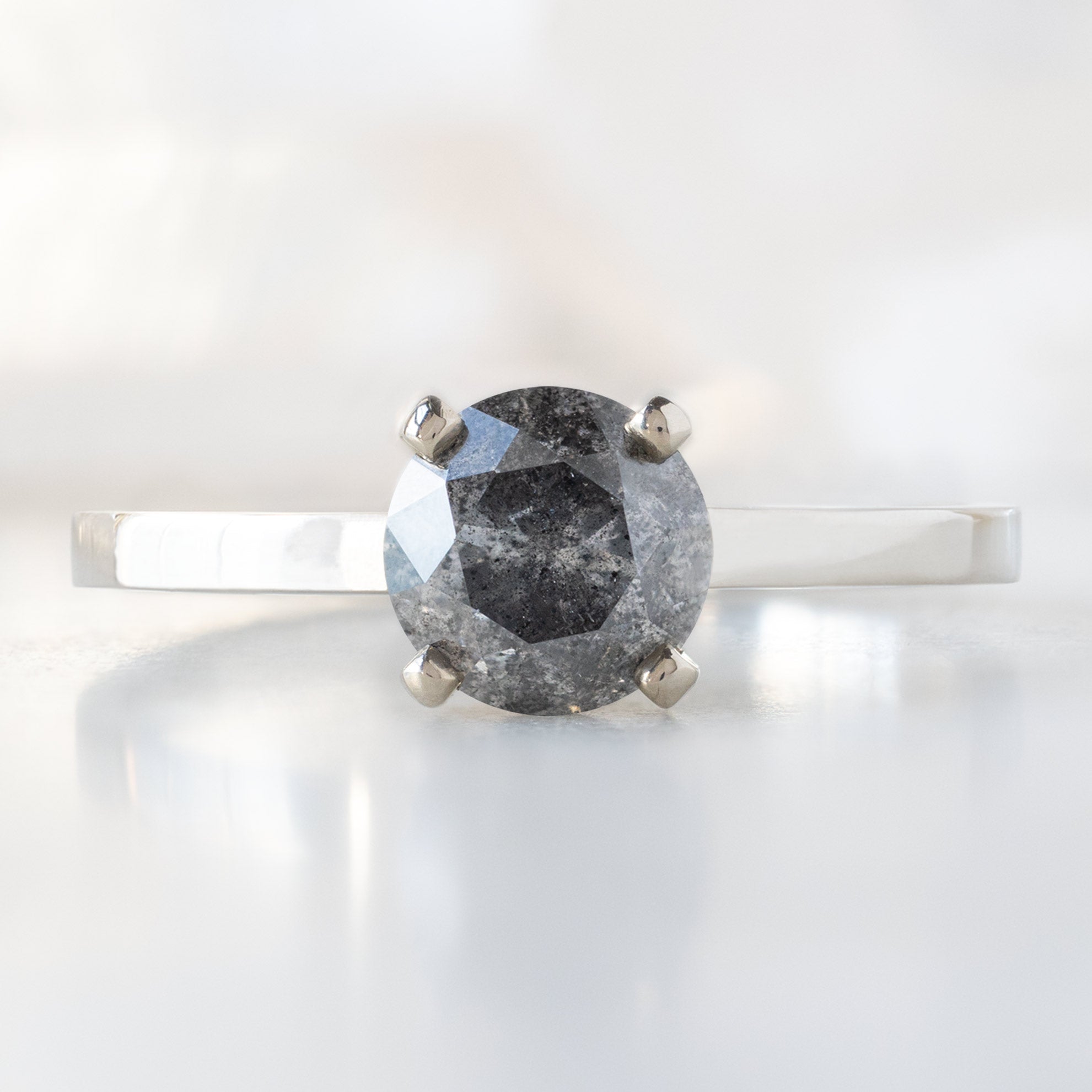 The Bryn Ring | Build Your Own Round Salt and Pepper Diamond Engagement Ring