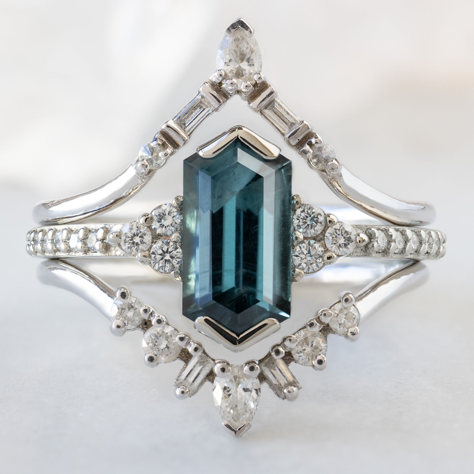 buy:white-diamond-tiara-stacking-band-14k-or-18k-yellow-gold,the-ivy-ring-1-22ct-hexagon-blue-spinel-in-14k-white-gold,geometric-white-diamond-sunburst-stacking-band-14k-or-18k-yellow-gold