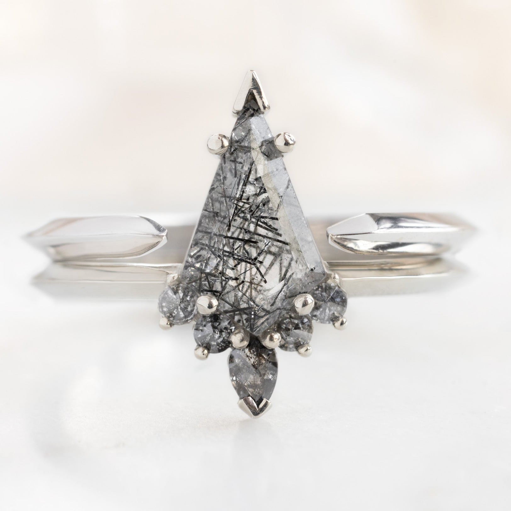 The Aster Ring | Build Your Own Kite Tourmaline in Quartz Engagement Ring