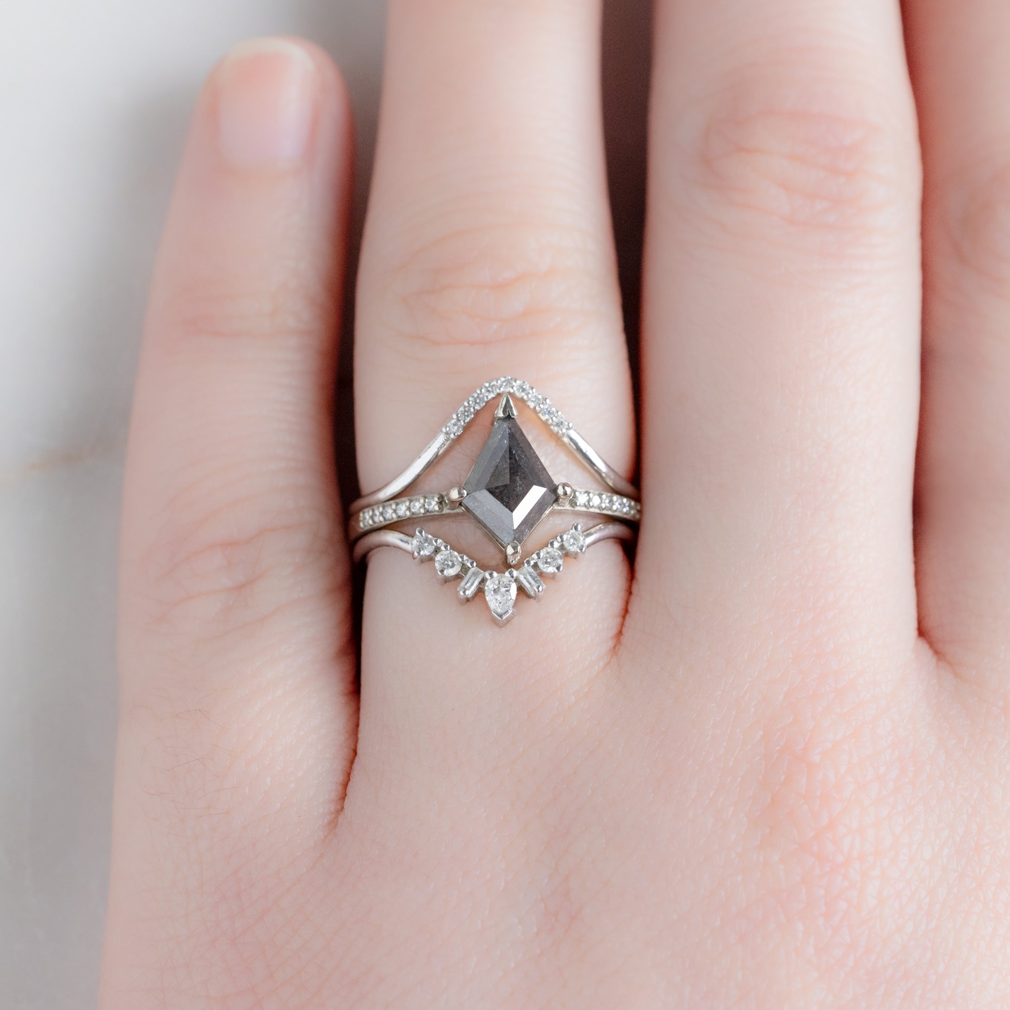 buy:white-diamond-pave-peak-stacking-band-14k-or-18k-yellow-gold,the-willow-ring-1-19ct-kite-salt-and-pepper-diamond-in-18k-white-gold,geometric-white-diamond-sunburst-stacking-band-14k-or-18k-yellow-gold