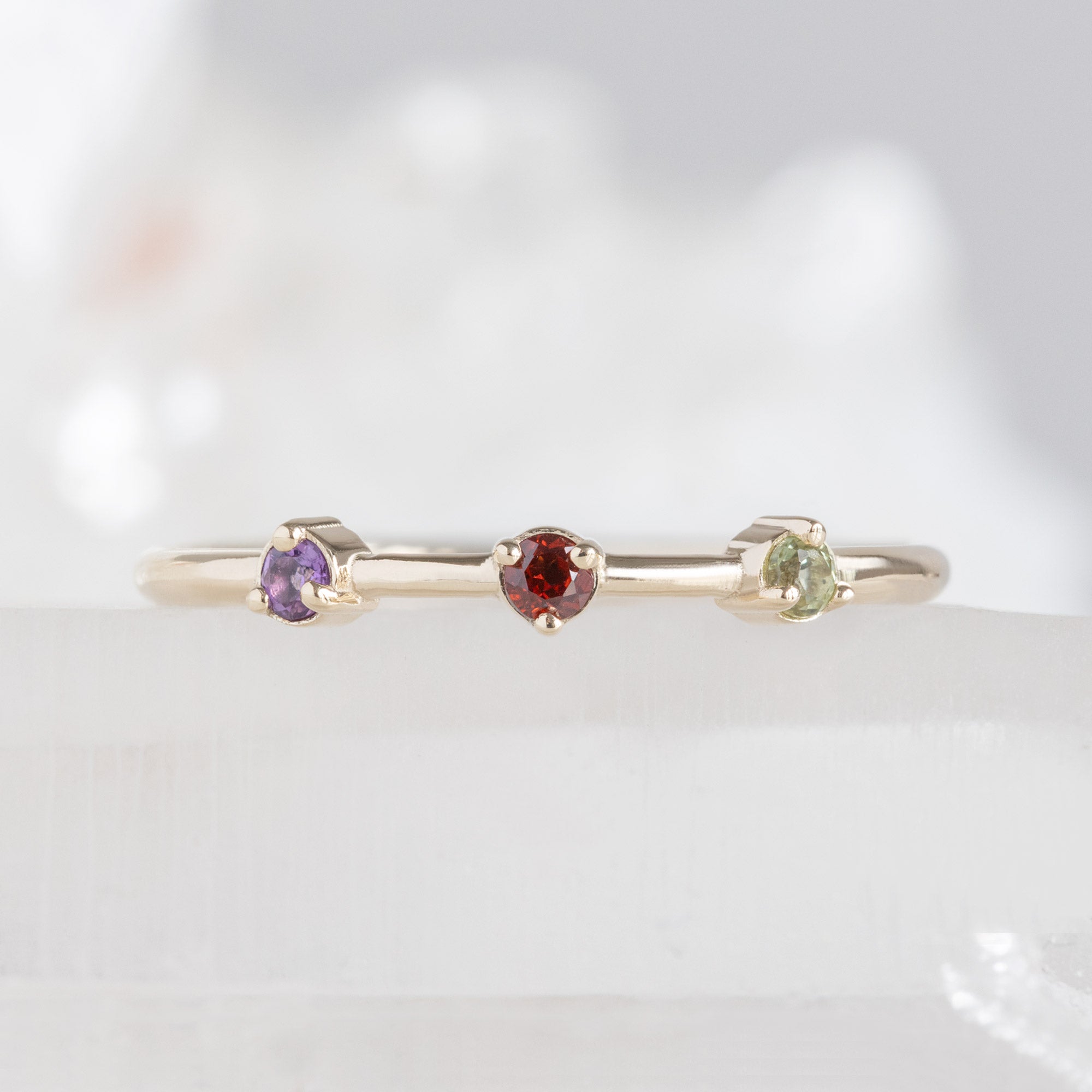 The Custom Multi-Birthstone Ring | 3 Stones