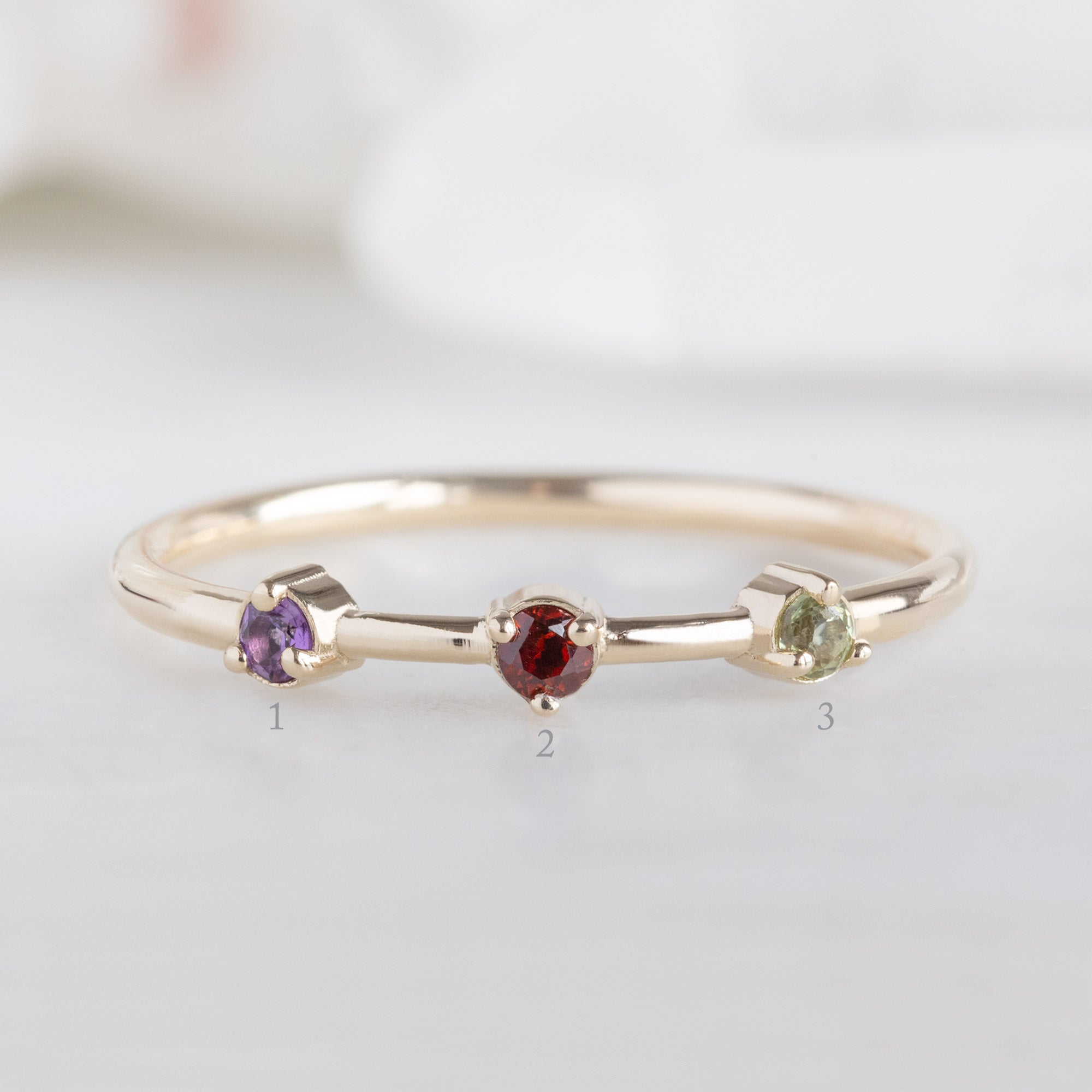The Custom Multi-Birthstone Ring | 3 Stones